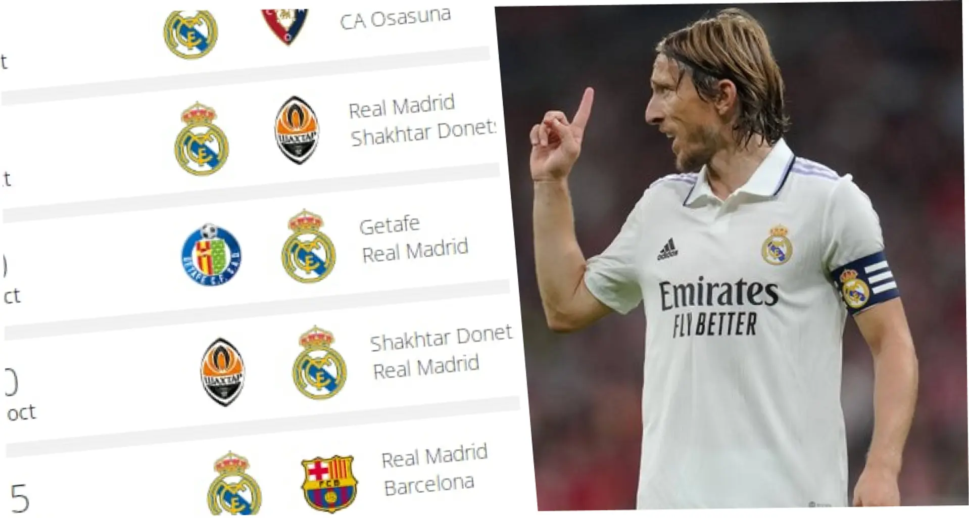 Out for a week: Modric injury update