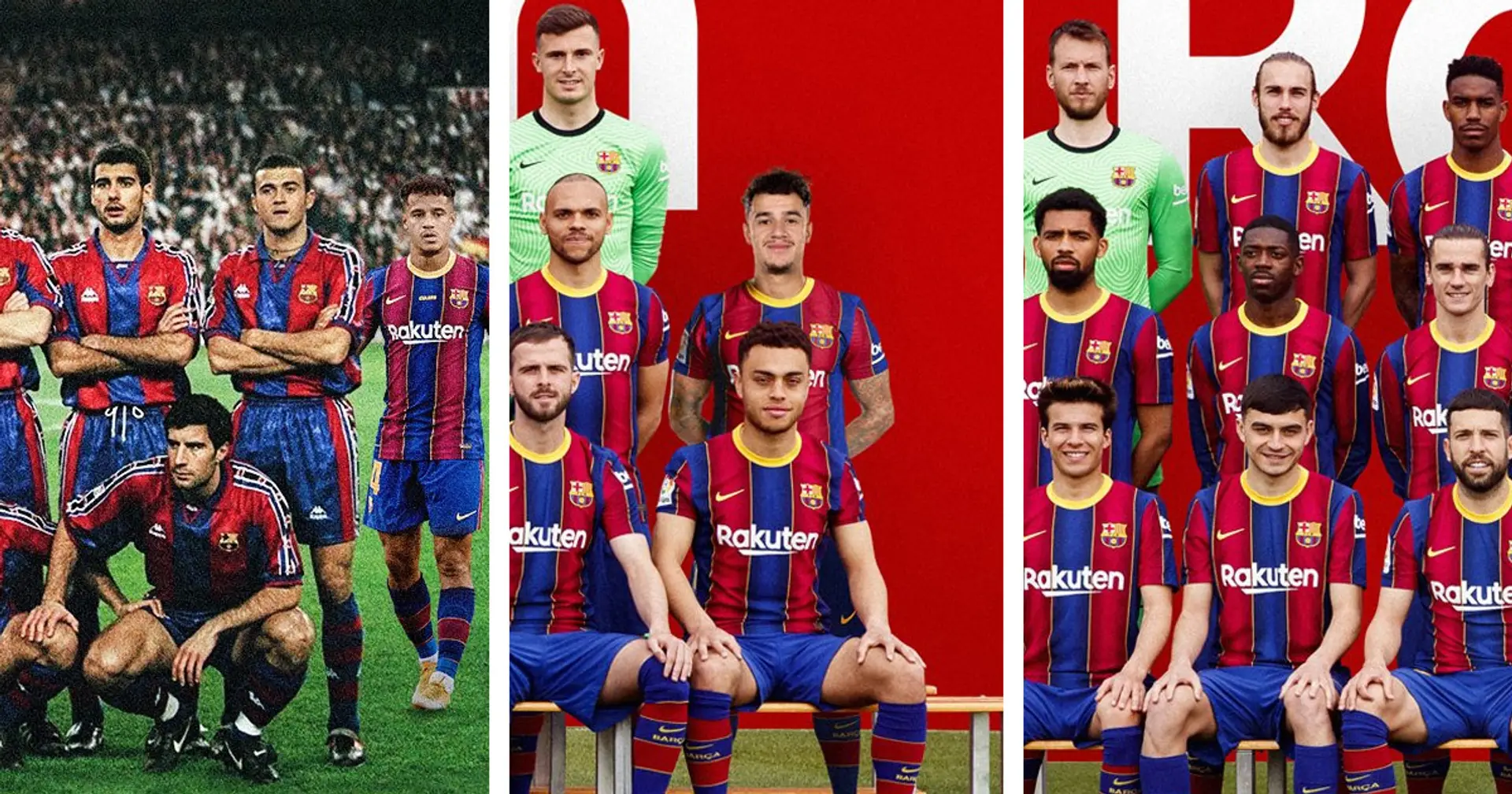 'Dembele once again missing the target and Coutinho being photoshopped': Fans react to Barca's official team photo of 2020/21