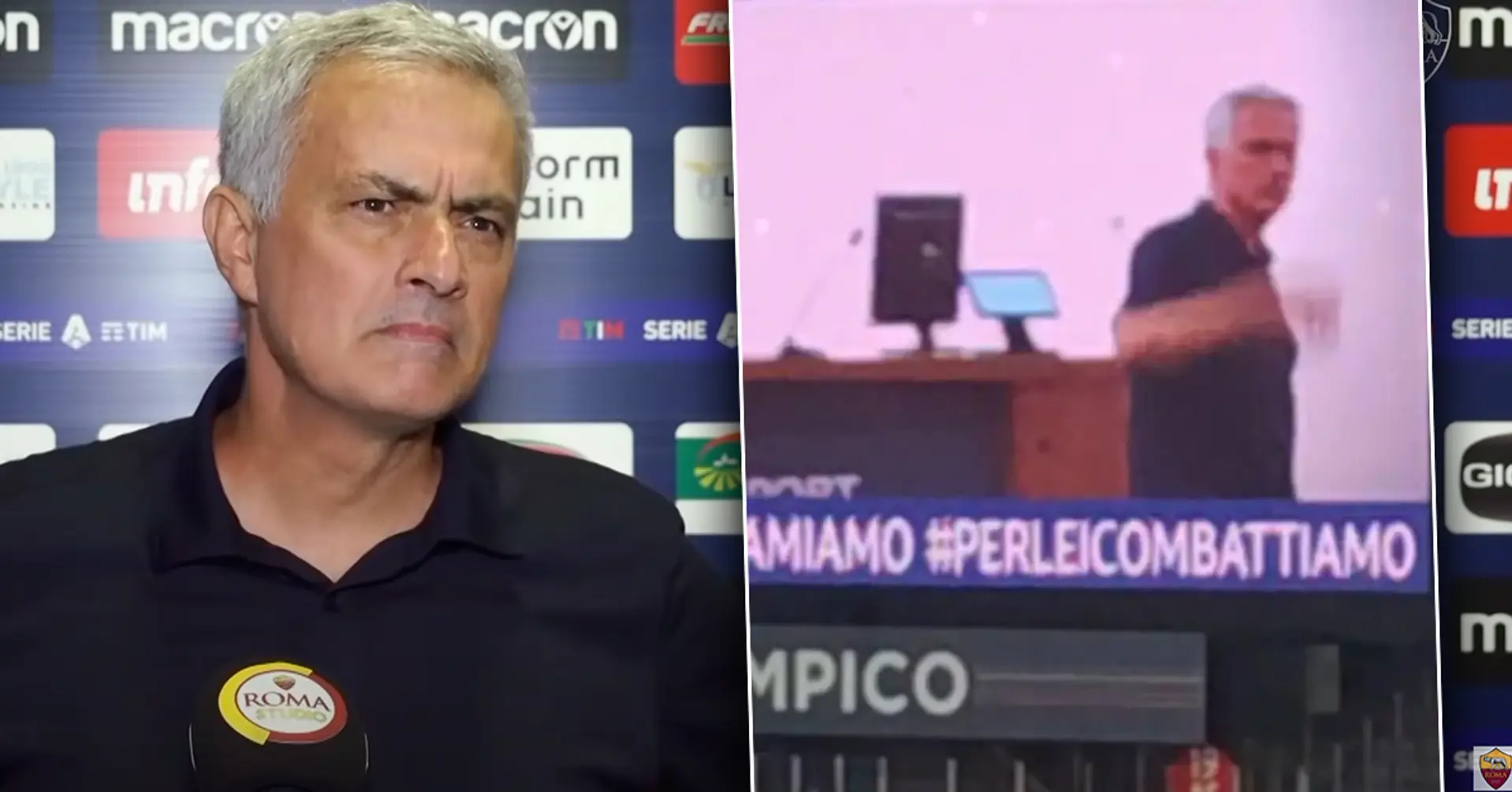 José Mourinho part en colère de la conférence de presse de l'AS Roma – filmé