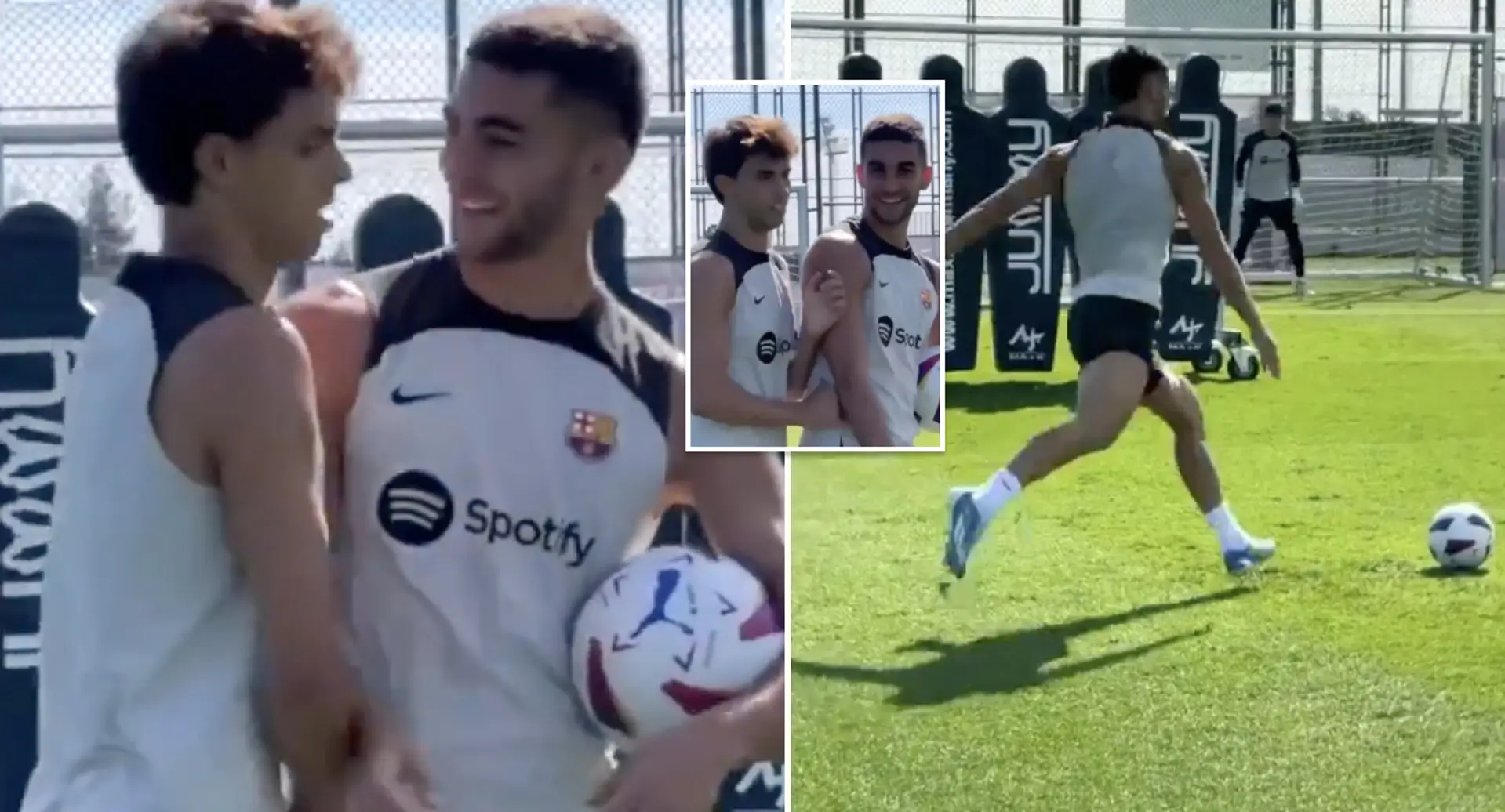 Ferran and Felix take on free-kick challenge – who faired better