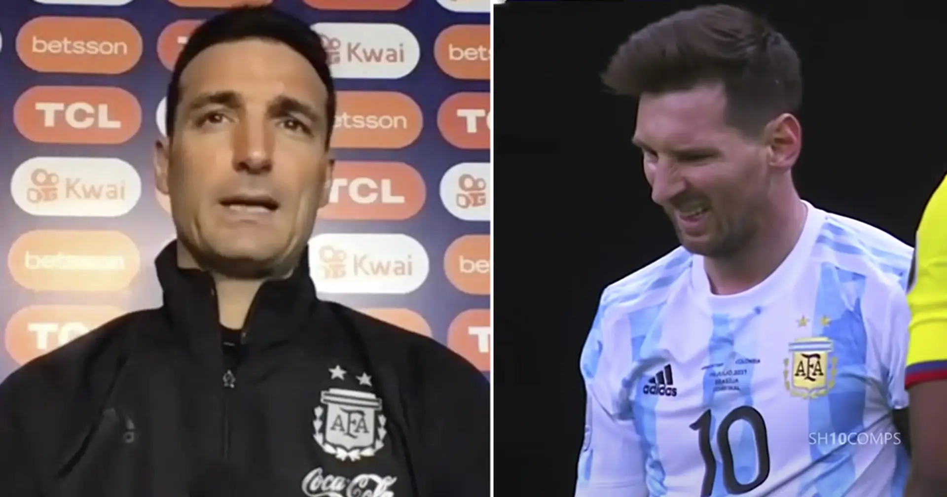L'entraineur de l'Argentine Scaloni révèle que Messi a joué 2 matchs de Copa avec une blessure