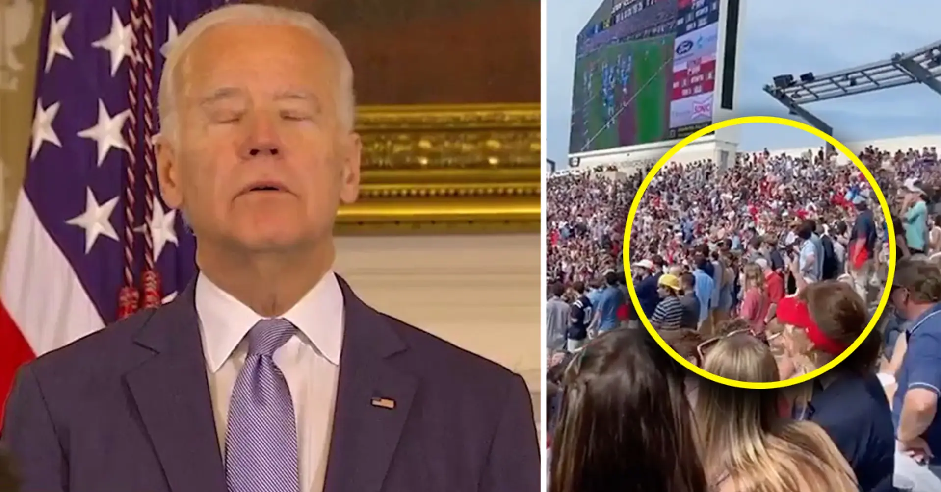 Revealed: exact words about Joe Biden that football fans chanted in Arkansas 