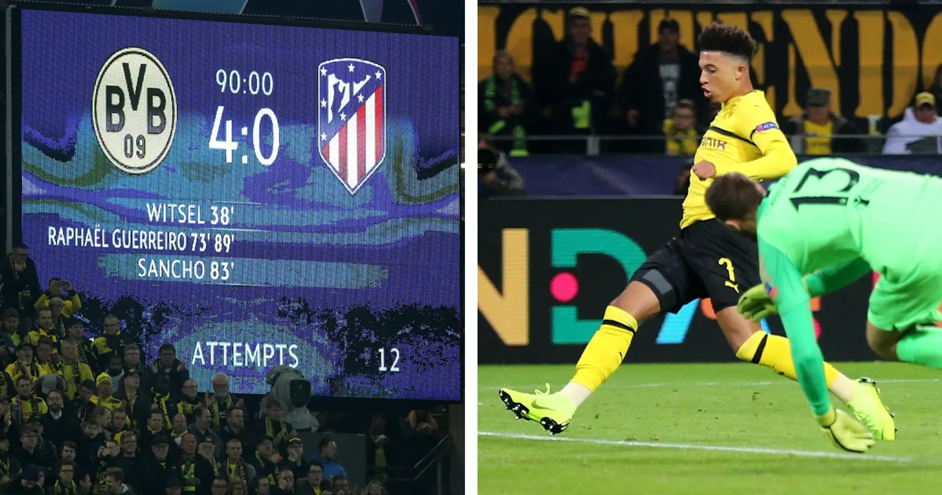 Als Atletico zum letzten Mal nach Dortmund kam: Sanchos Tor, Hakimis Assist-Dreierpack, 4:0-Sieg (Video)
