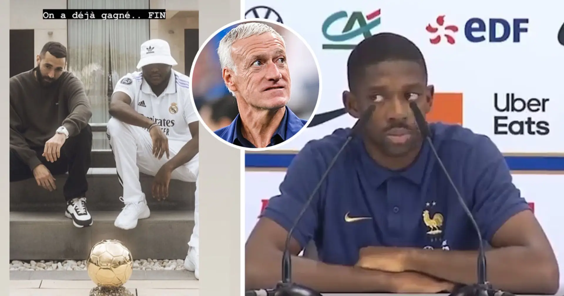 Dembele seems confused by Benzema question - fans believe something weird is going on in France dressing room