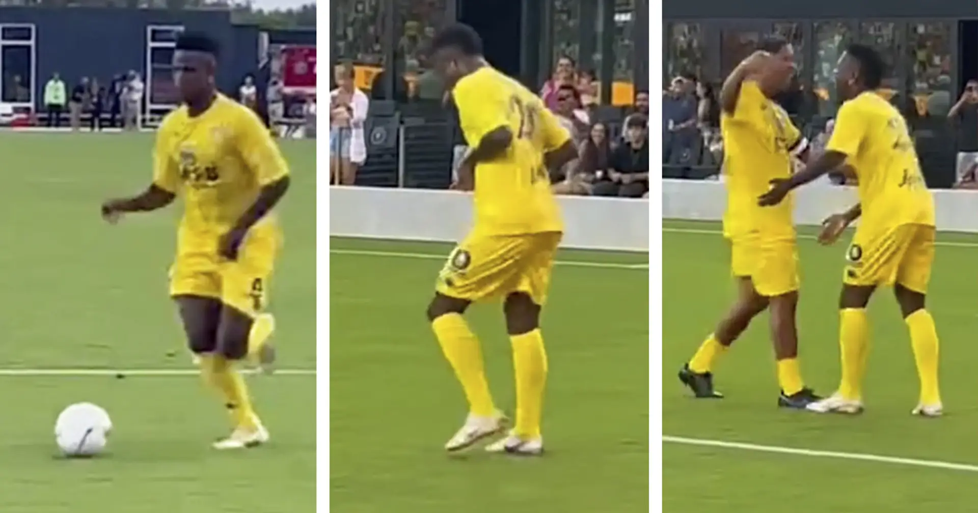 Vinicius Jr anota tras la asistencia de Ronaldinho, realiza su baile característico (video)