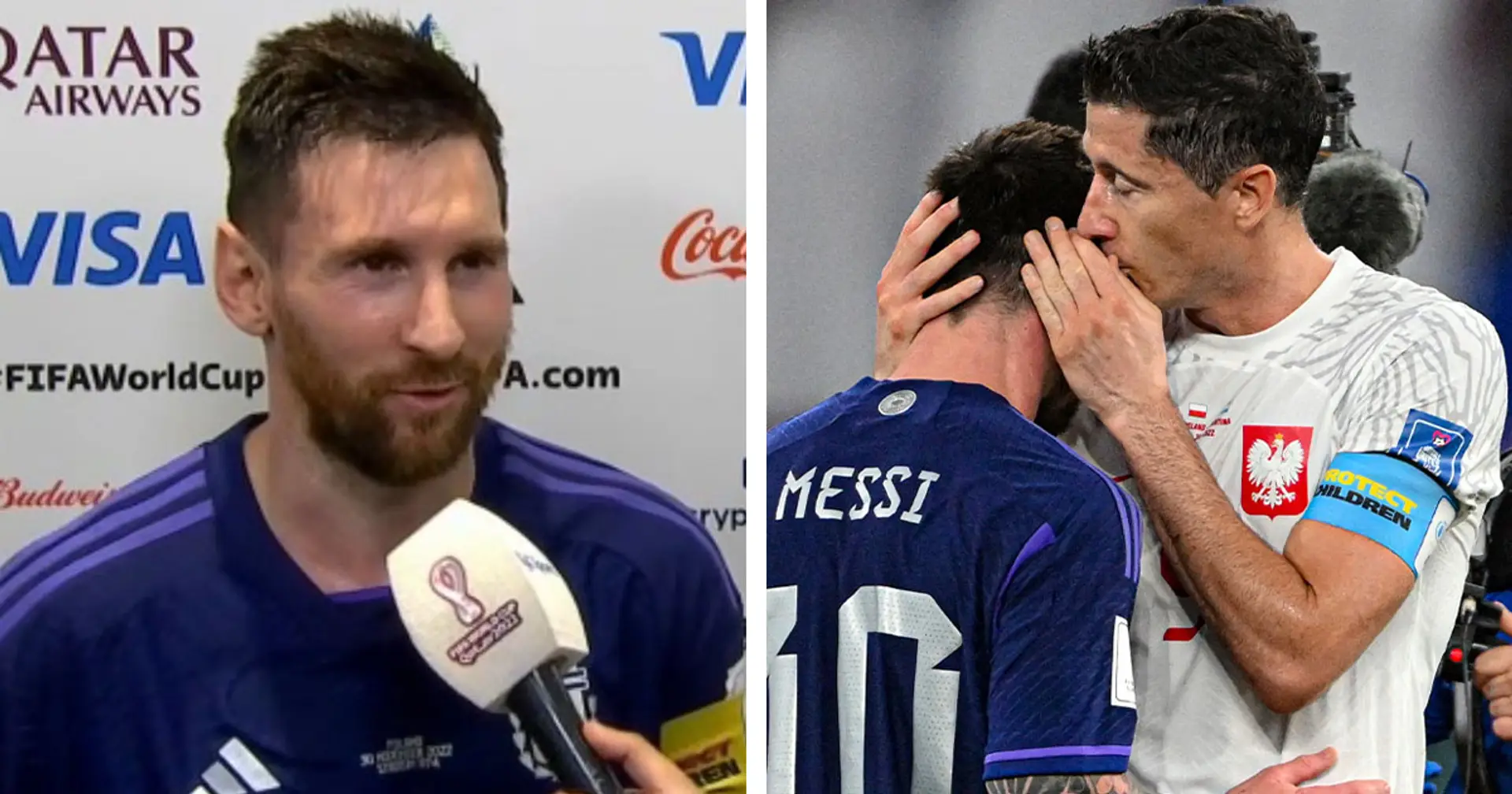 Messi gives clever response to being asked about post-match chat with Lewandowski