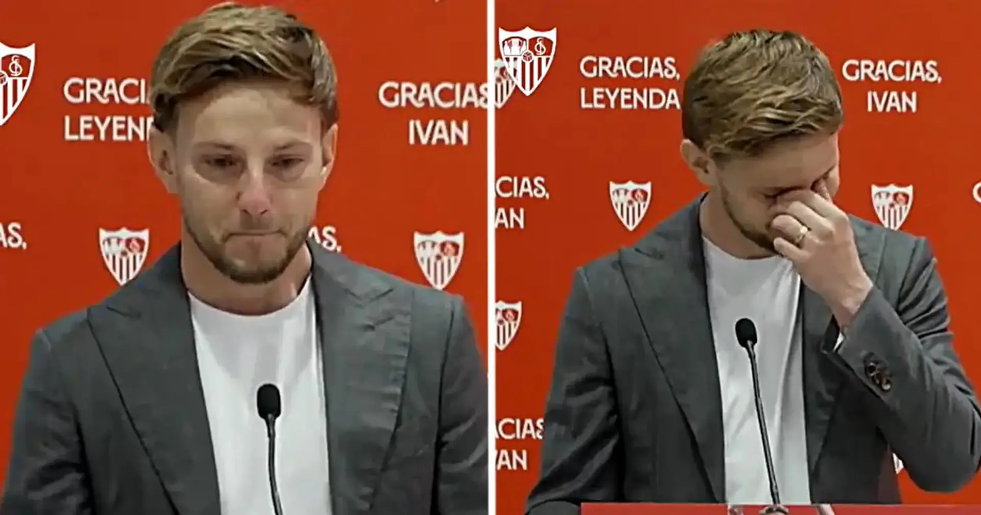 Rührend: Rakitic konnte beim Abschied von Sevilla seine Tränen nicht zurückhalten