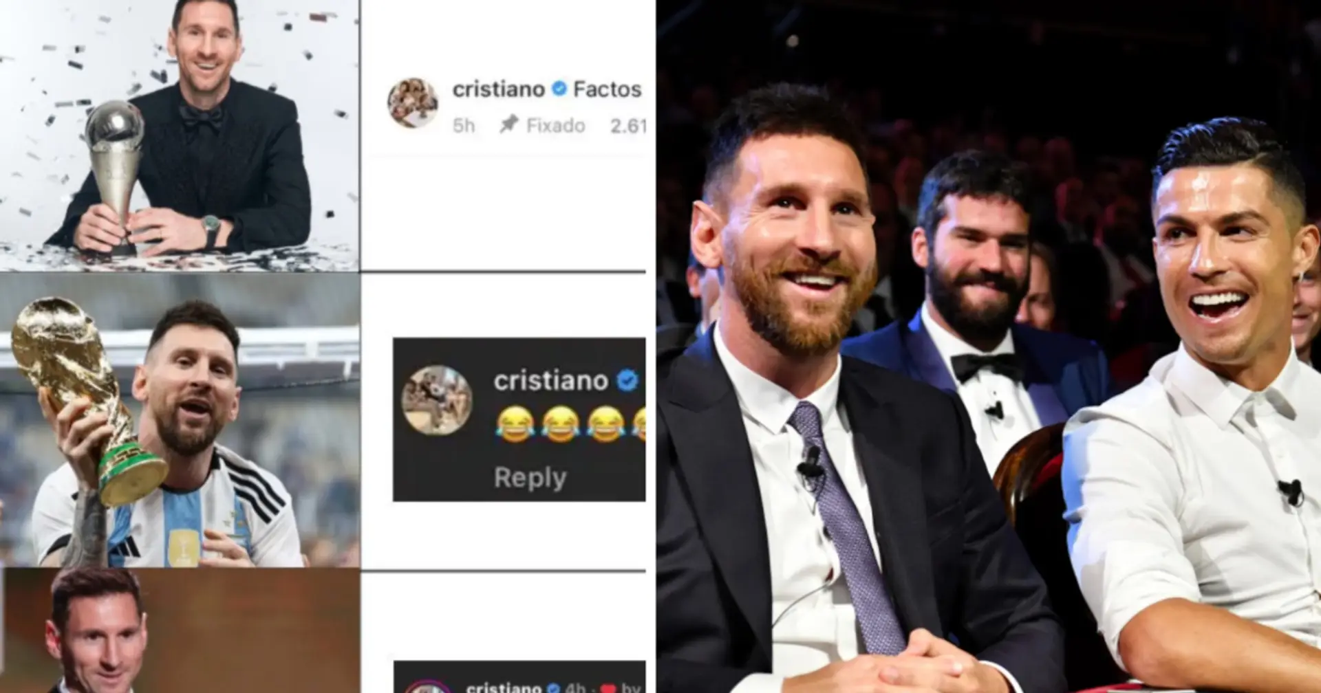 Ronaldo postet nach jedem Erfolg von Messi ein lachendes Emoji und schiebt manchmal Ironie ein: Respektieren sie sich nicht gegenseitig?