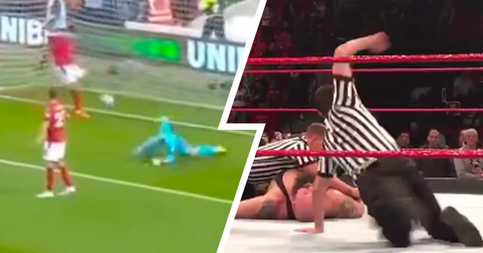 Dean Henderson mocked for 'imitating WWE referee' after conceding goal