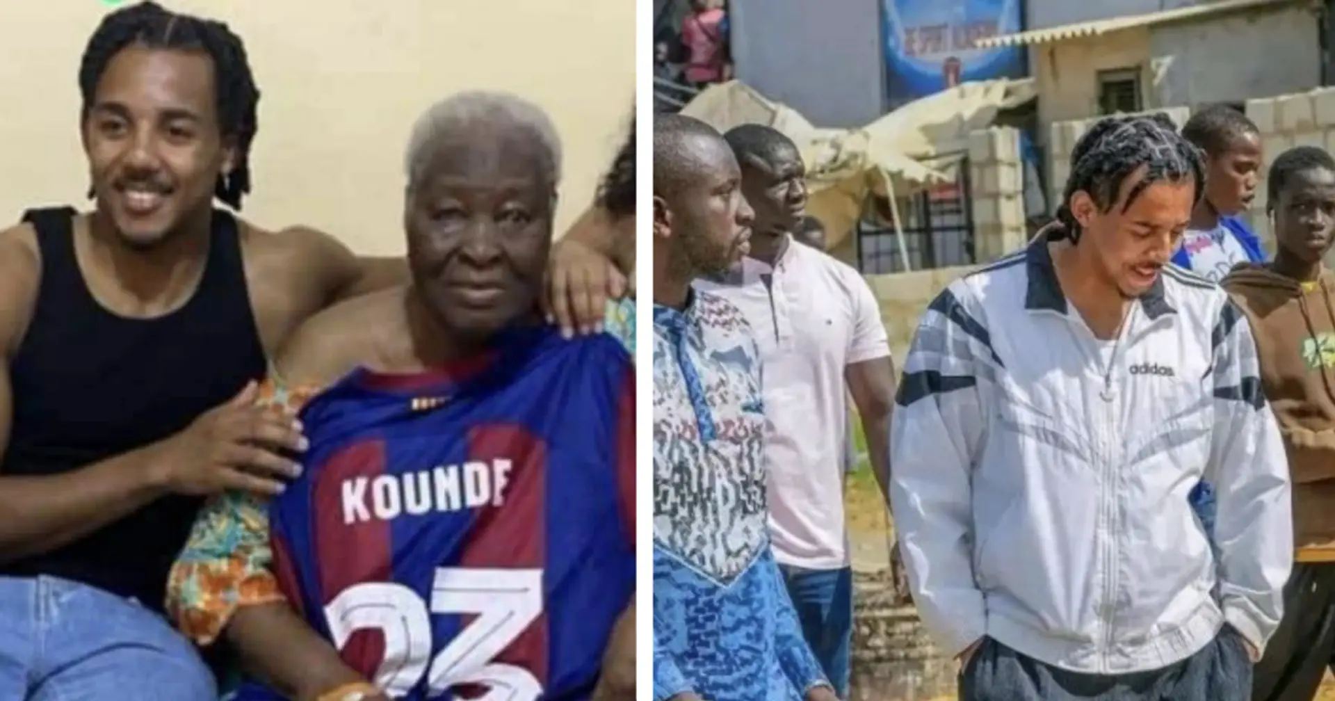 6 pics as Kounde visits his granny in Benin