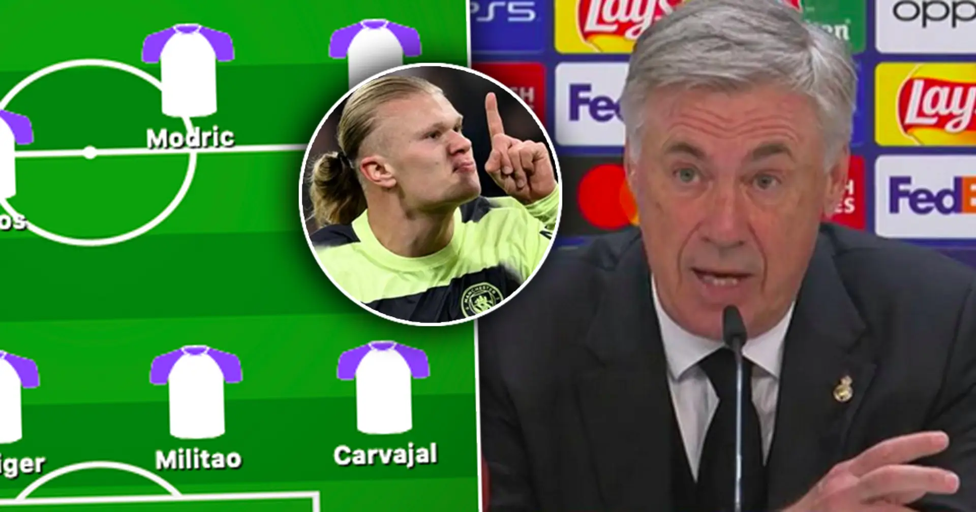 Formation change and more: Ancelotti's gameplan for 2nd leg v Man City 'leaked'