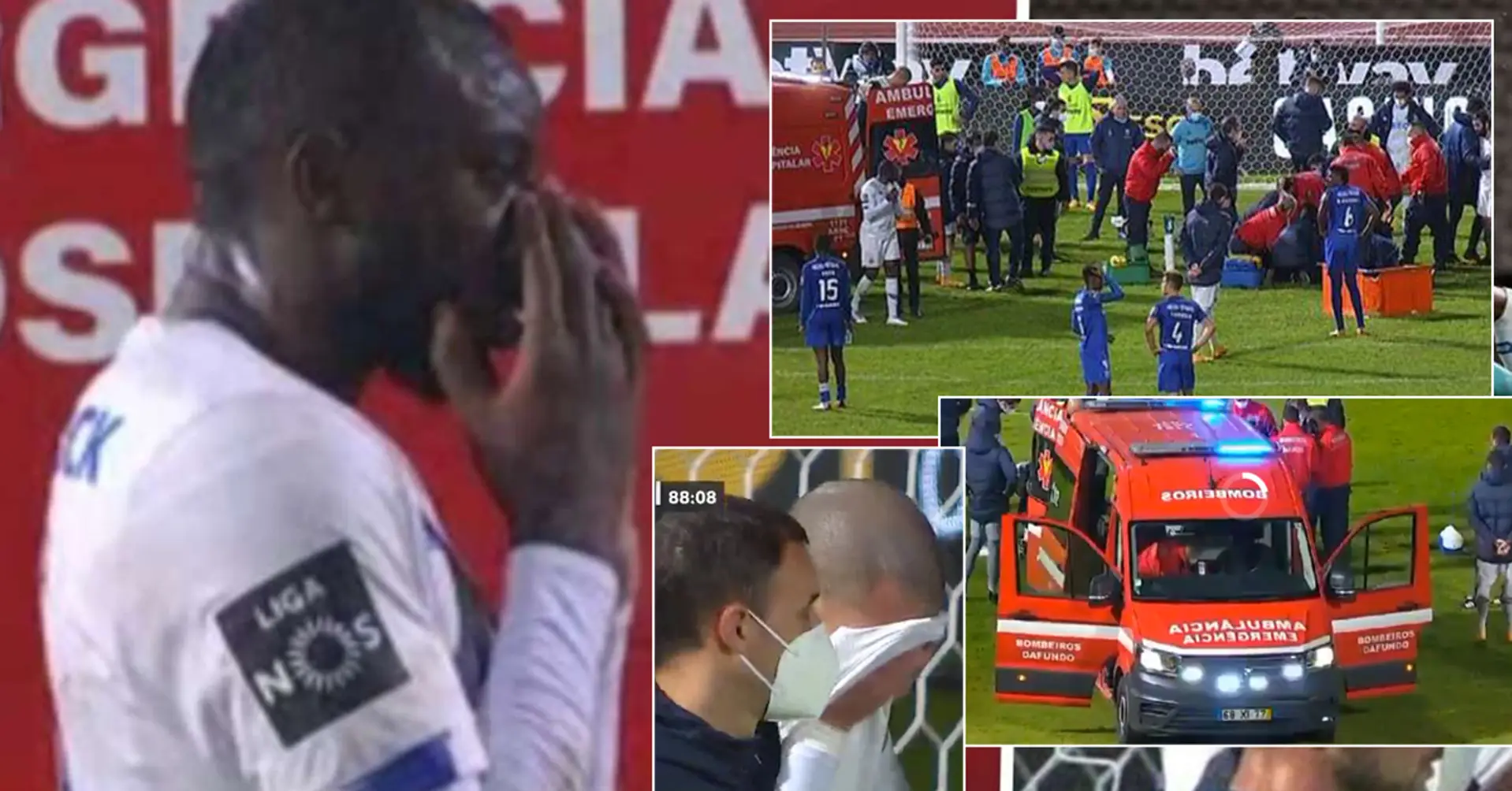 Pepe en larmes alors qu'un joueur de Porto tombe inconscient après un horrible contact avec le gardien adverse