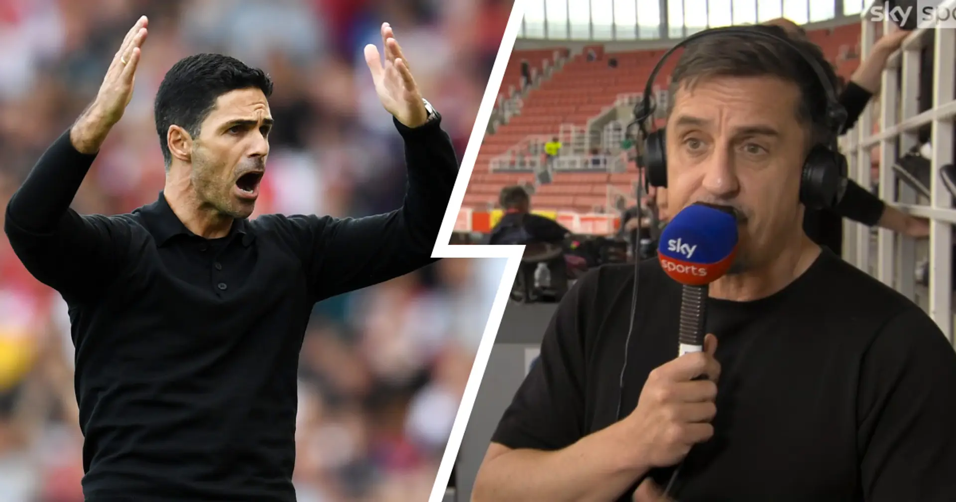 'Jumping around like you wouldn't believe': Gary Neville slams Arteta for lack of composure vs Spurs