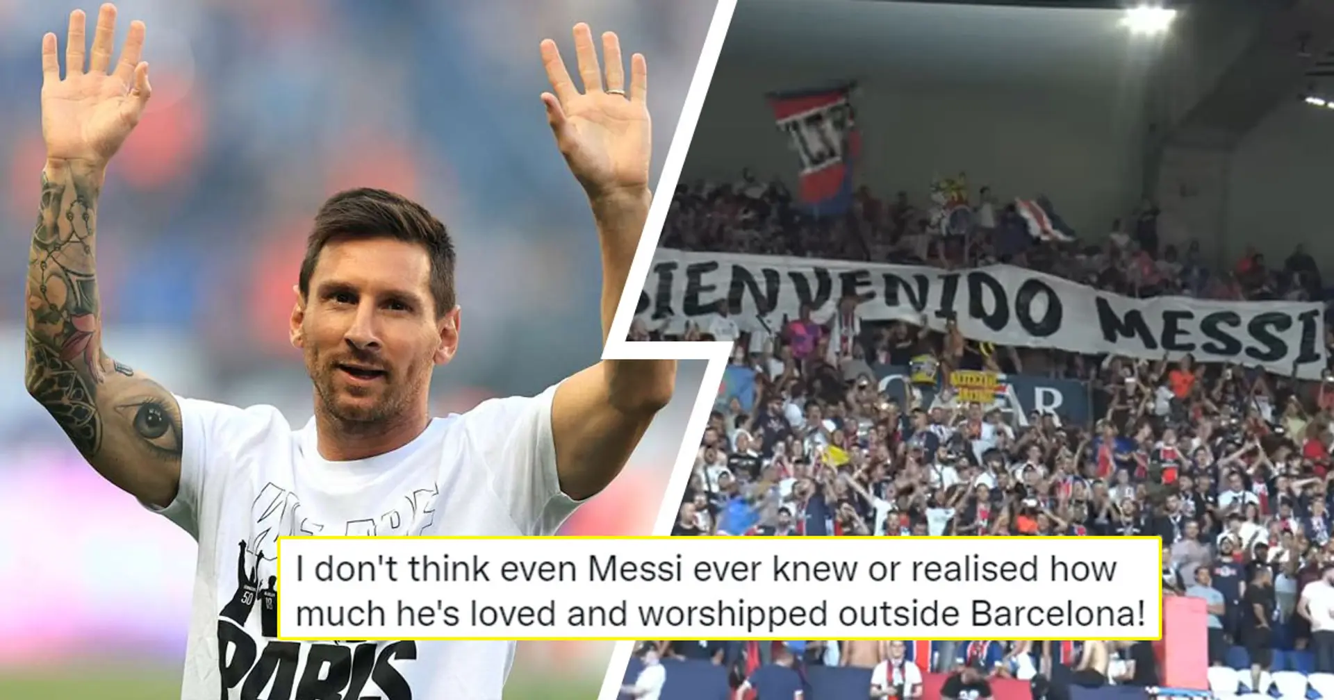 'Slowly beginning to realise how gargantuan he is': fans amazed by Messi's humble reaction to PSG welcome