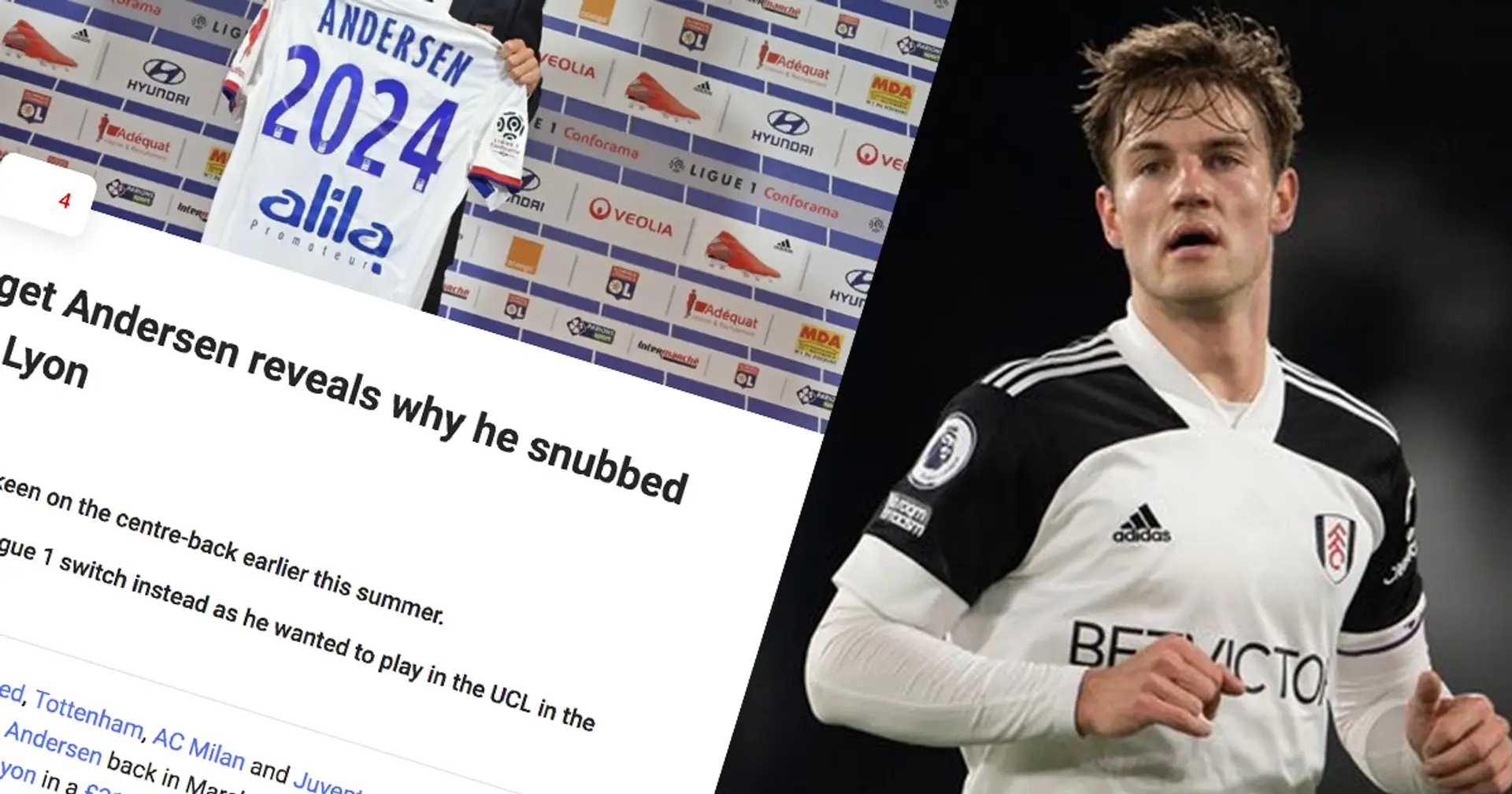 Fulham stalwart Andersen likely to join Arsenal – Gunners almost signed him in 2019 (reliability: 5 stars)