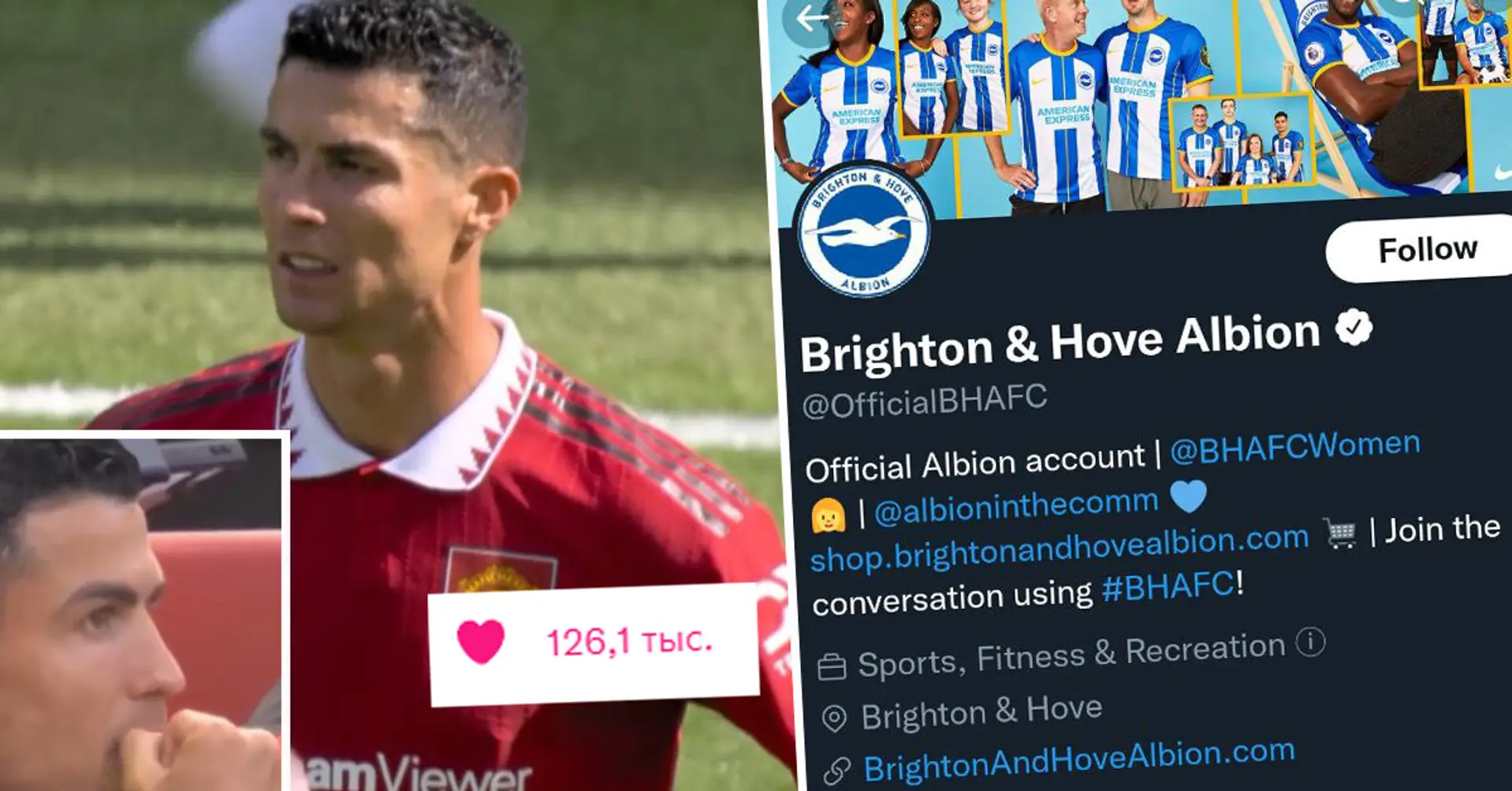 120.000 Likes: Der Tweet von Brighton nach dem Sieg gegen Cristianos Team ging in den sozialen Medien viral