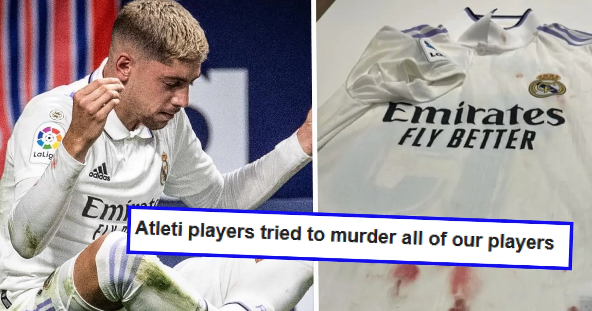 "Un respect fou": les Madridistas réagissent à la photo du maillot de Valverde taché de sang après le Derby