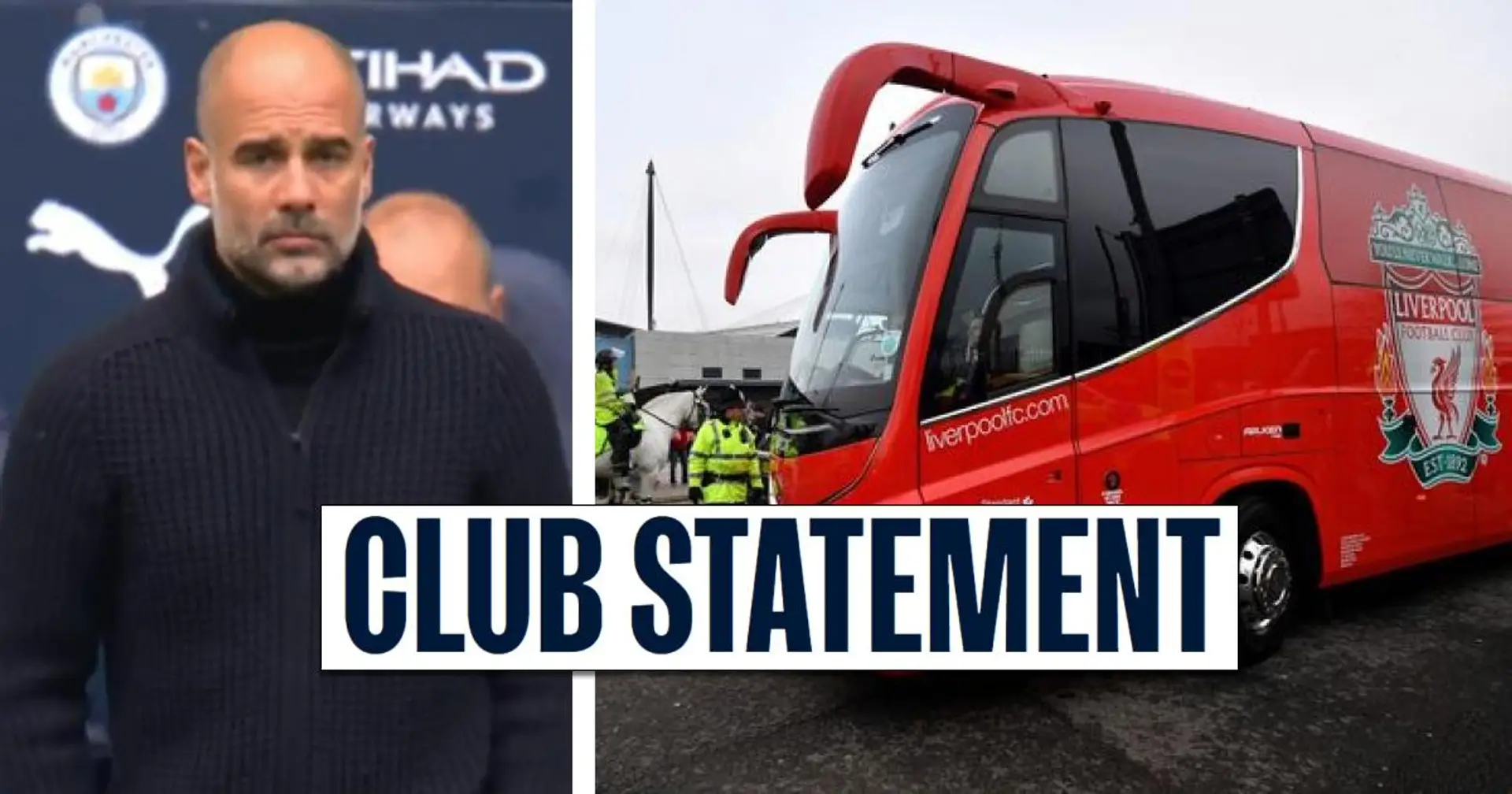 Brick reportedly cracks window of Liverpool coach on way from Etihad, Man City release statement