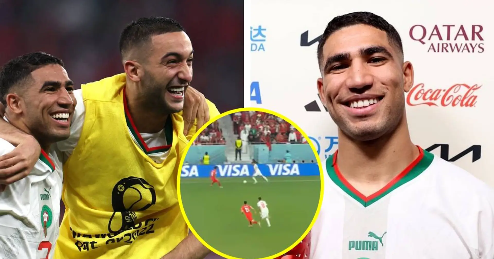 Le Maroc qualifié pour les huitièmes de finale de la Coupe du monde - Achraf Hakimi Homme du match