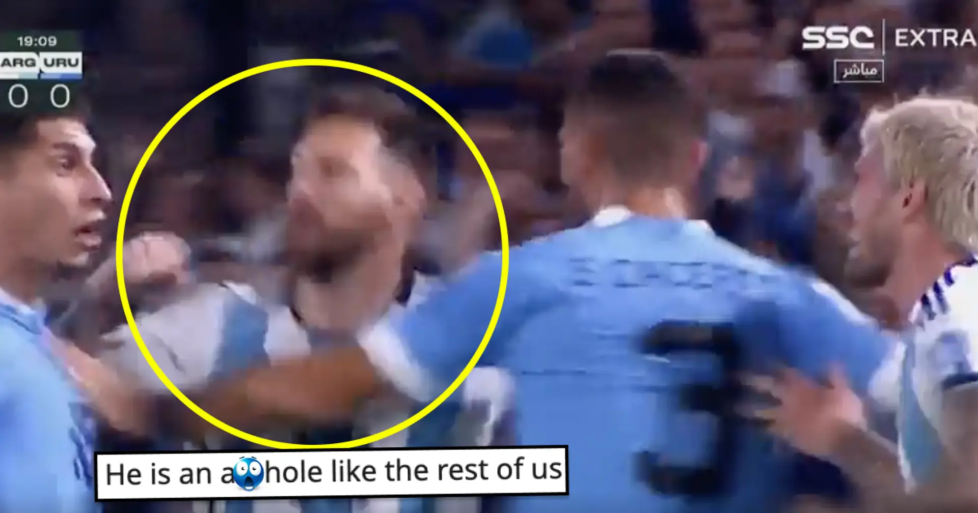 'You know it's serious when he does it': One thing Messi did during Argentina-Uruguay brawl