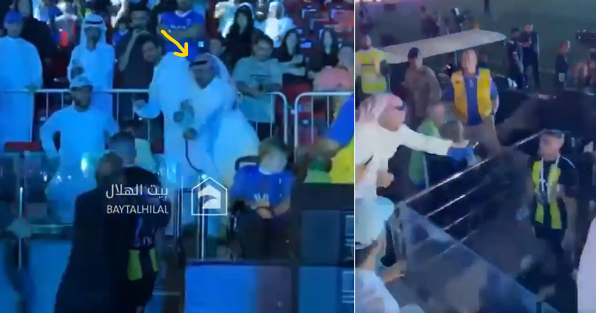 Al Hilal fan whips belt at Benzema club's player (video)