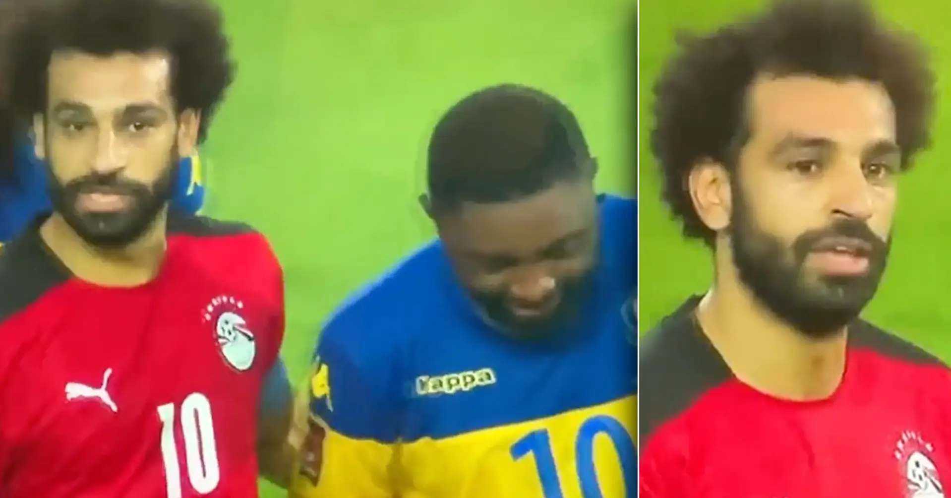 La reacción de Mo Salah cuando casi todos los jugadores de Gabón le pidieron su camiseta