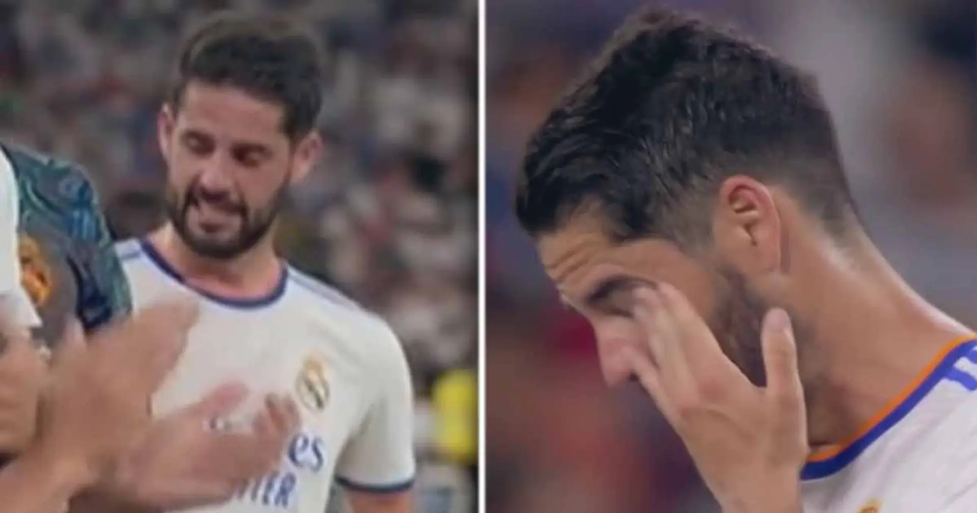 Isco lloró tras su último partido con el Real Madrid