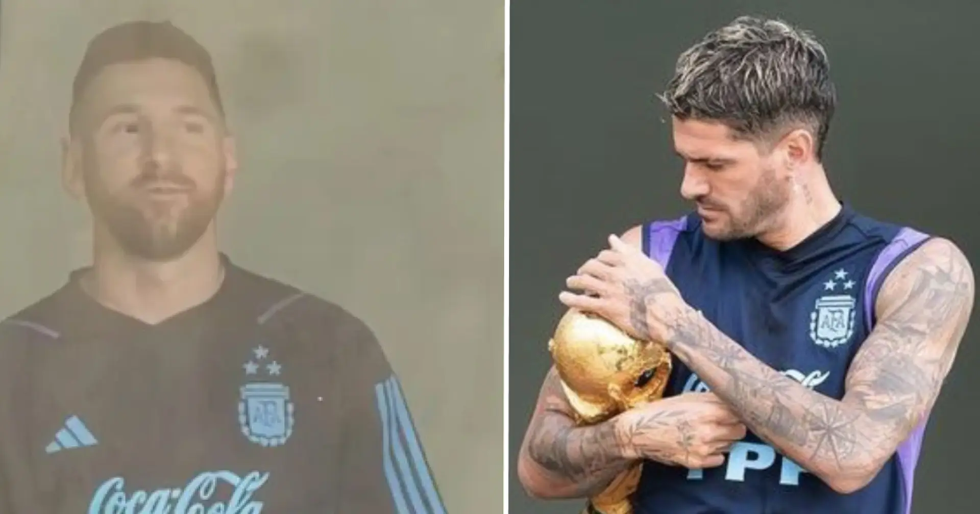 "J'aurais dû taguer Ronaldo": la nouvelle photo de De Paul avec le trophée de la CDM et Leo Messi devient virale