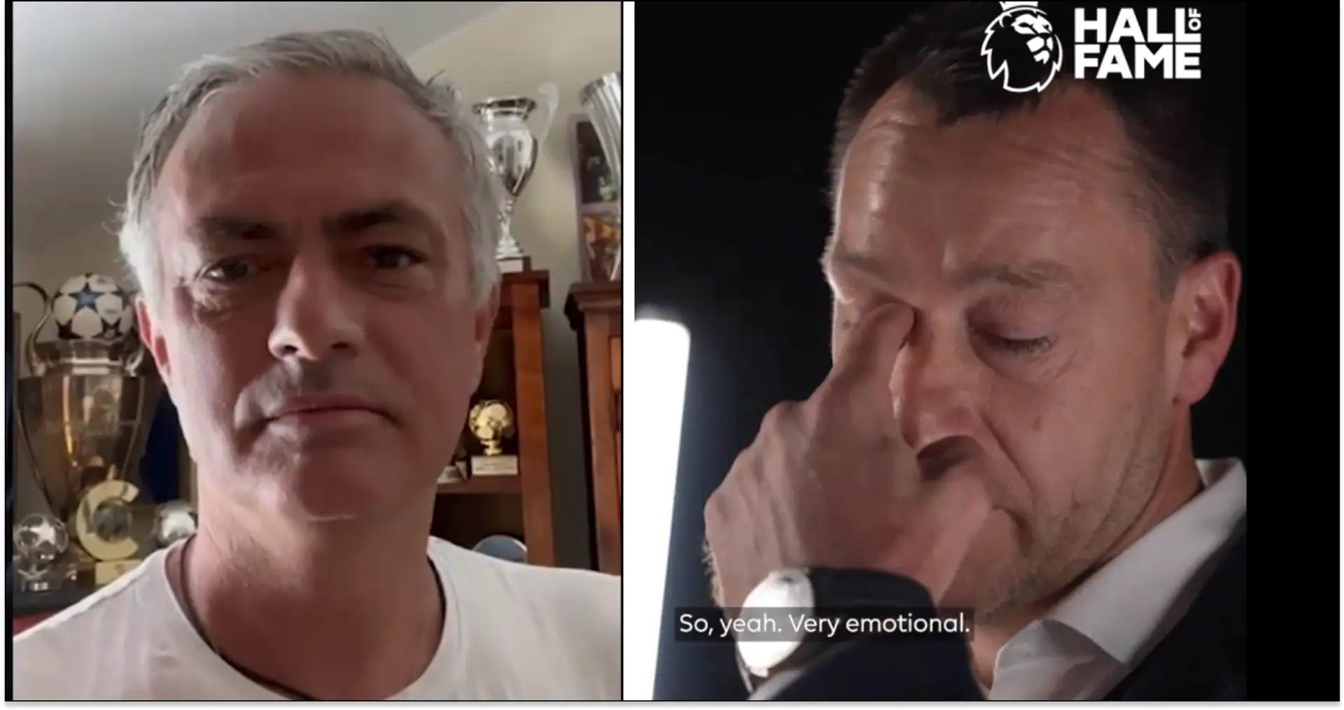 'Sorry': Terry breaks down in tears after Mourinho congratulates him on Hall of Fame induction