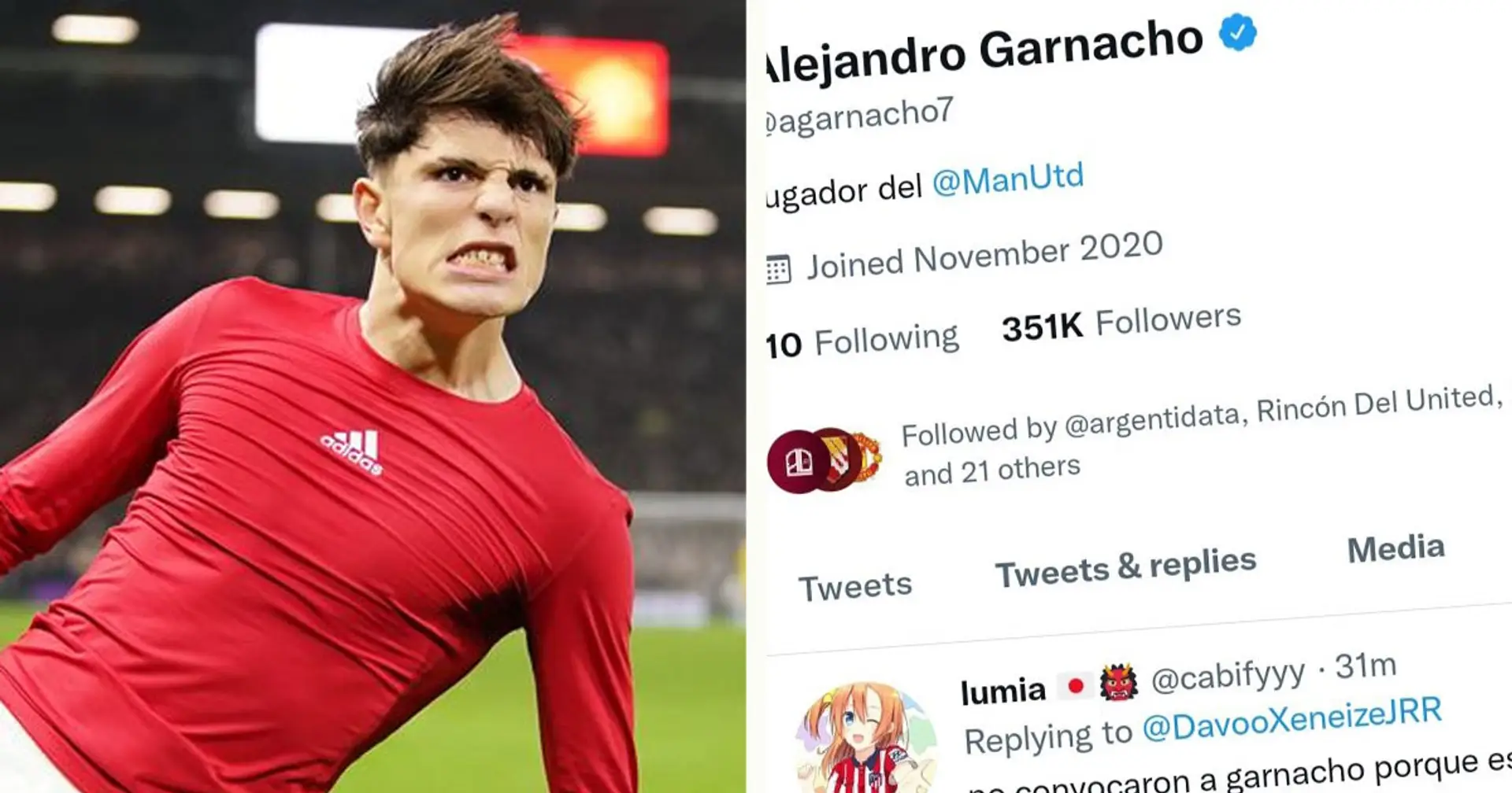 Garnacho reacts to missing out on Argentina World Cup spot – likes interesting tweet