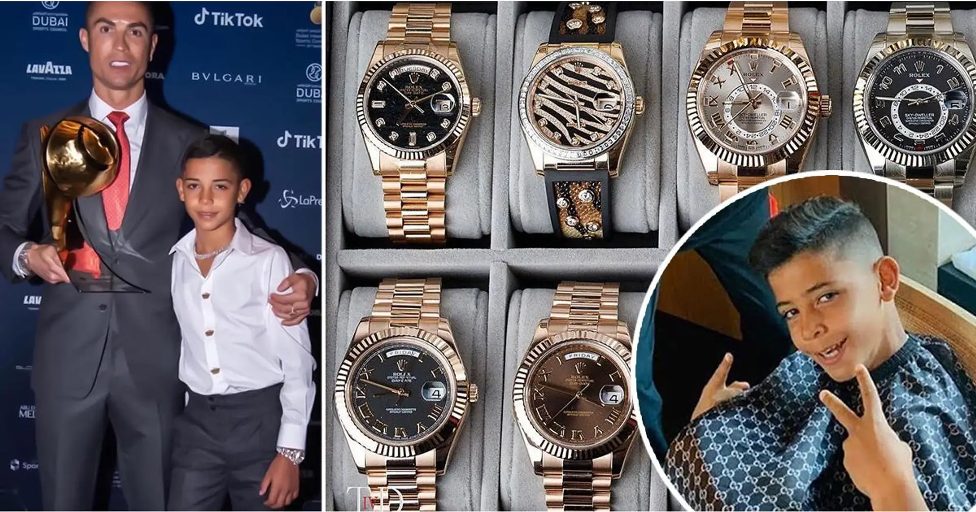Il figlio di 10 anni di Cristiano Ronaldo avvistato con indosso un Rolex da $550,000 a Dubai