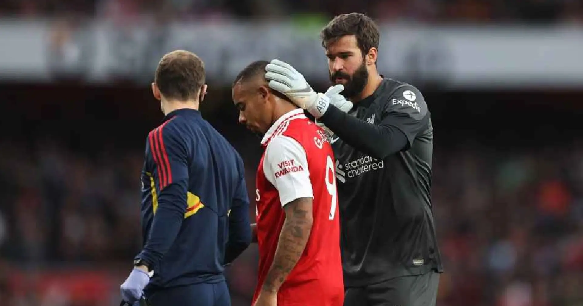 Gabriel Jesus to miss Arsenal's Europa League clash with Bodo/Glimt after head injury
