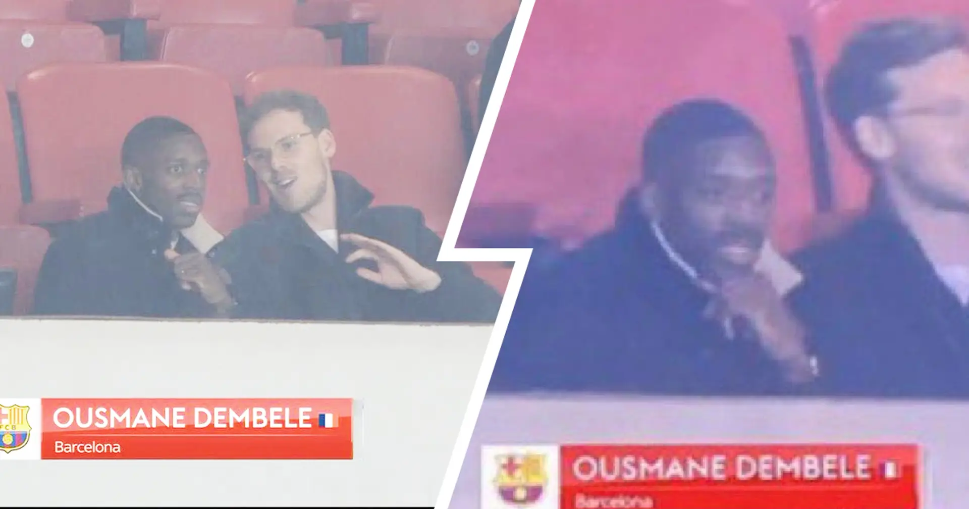 "Des choses que je ne m'attendais pas à voir": Dembele repéré dans les tribunes en train de regarder le match de championnat