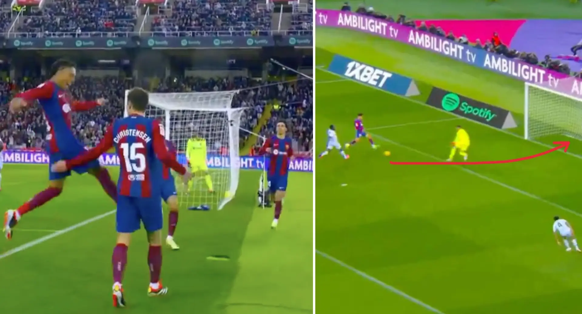 Los jugadores del Barça muestran el estilo de Xavi en creación para el gol de Félix vs Getafe
