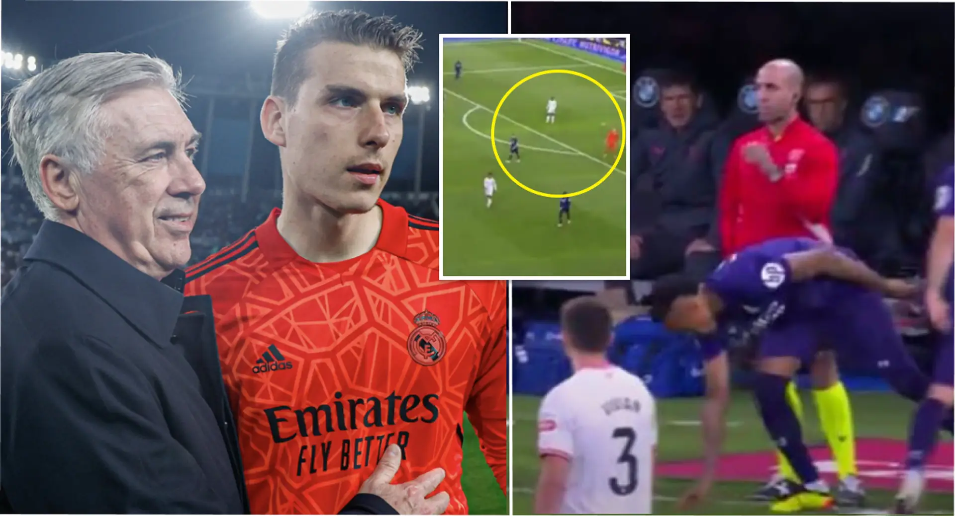 Lunin's beautiful gesture that allowed Militao to return in action v Bilbao caught on camera