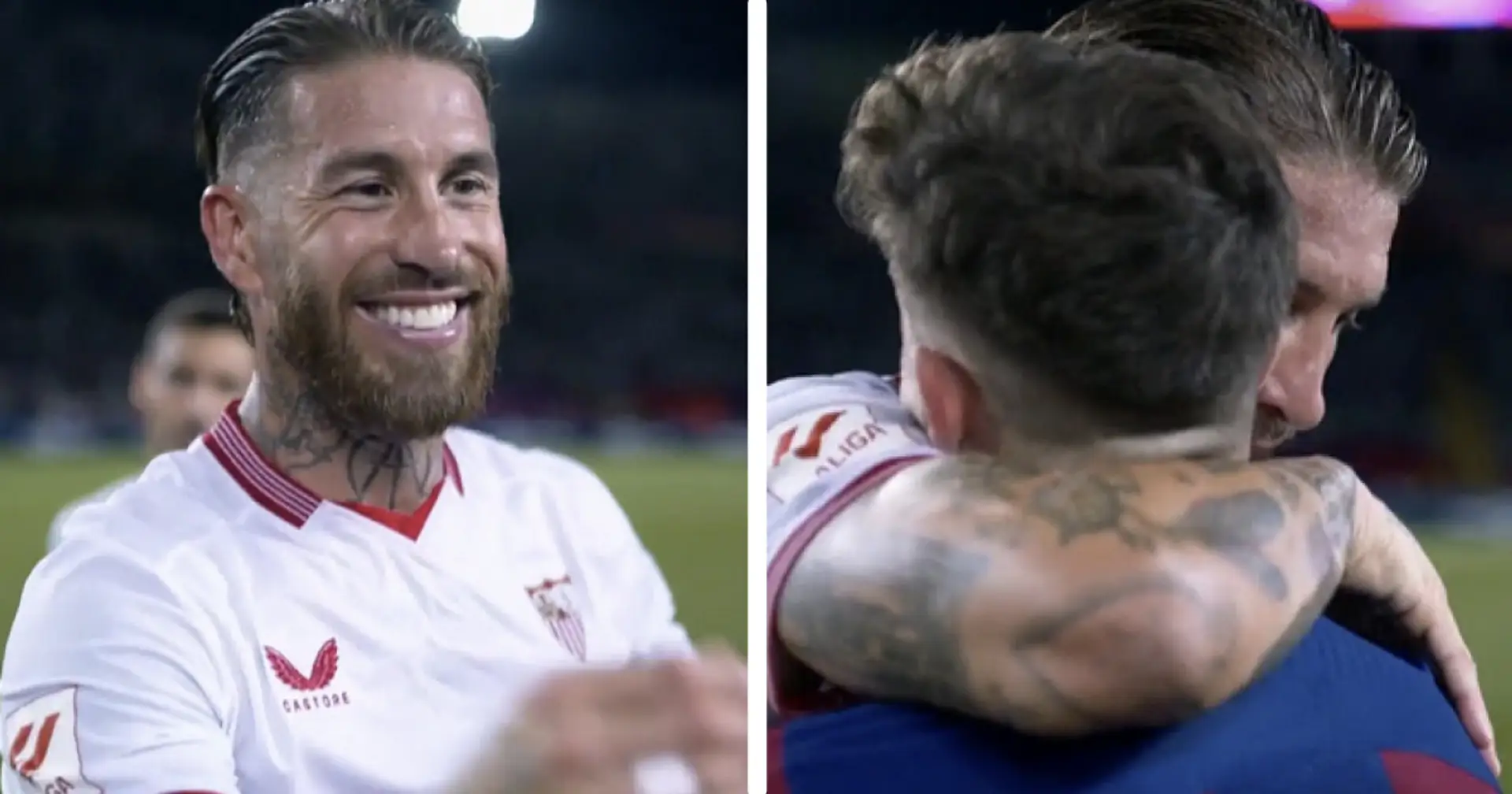Sergio Ramos' warm moment with one Barca player after final whistle caught on camera