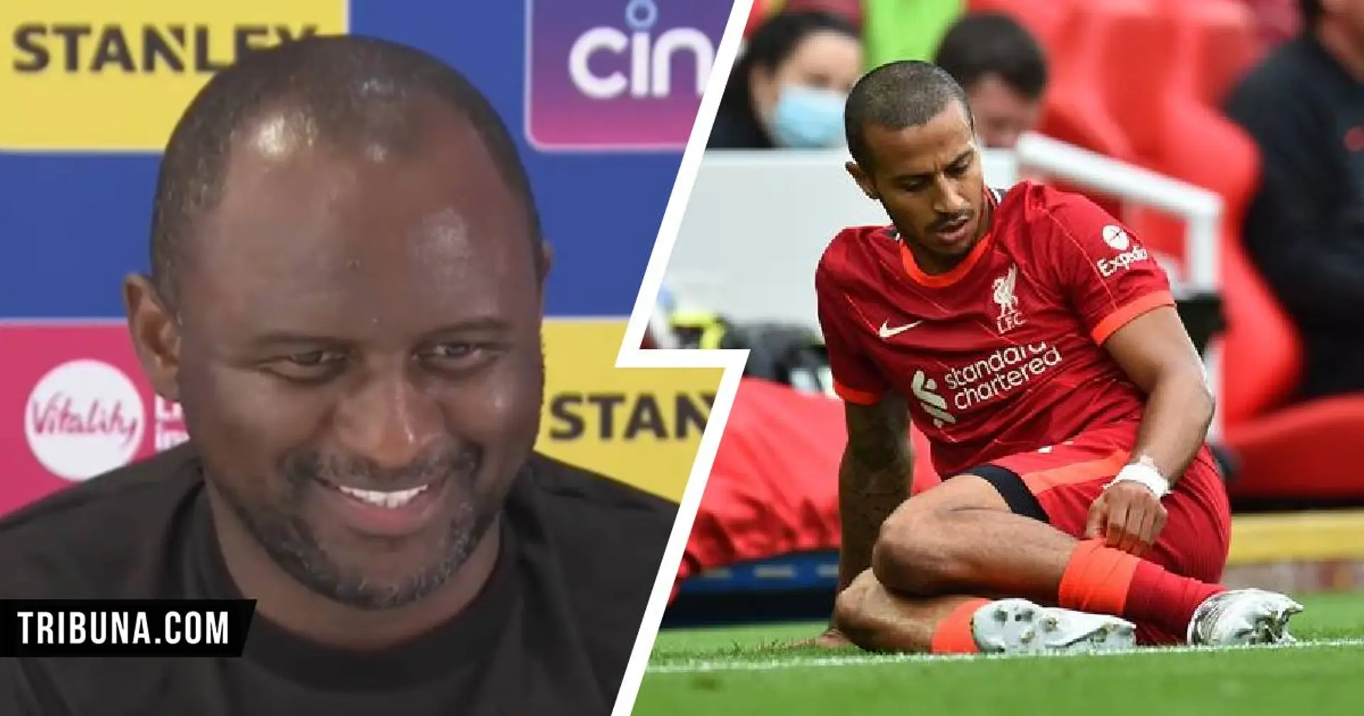Palace manager Vieira on Liverpool's injury issues: 'I'm sure that they can cope with a couple players missing!' 