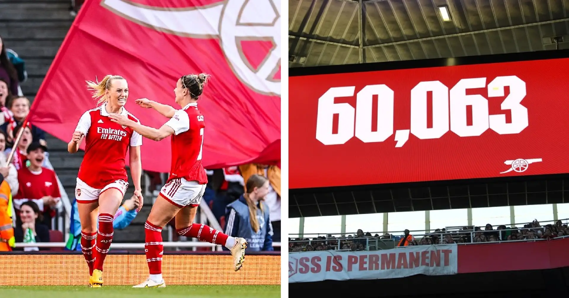Arsenal Women make history with record attendance in UCWL defeat to Wolfsburg