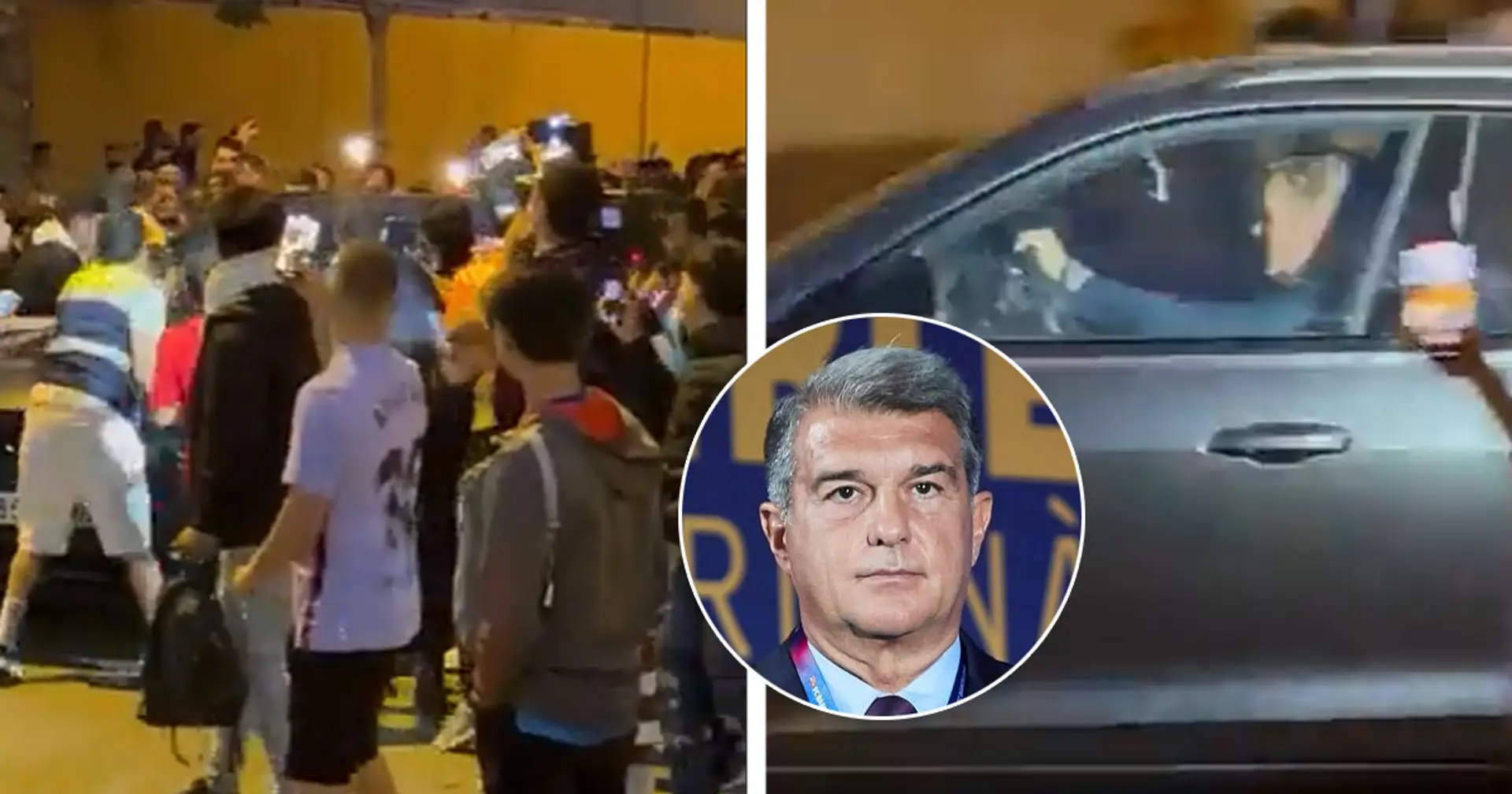 Fans blocking Koeman's car, shouting 'out' as coach leaves Camp Nou