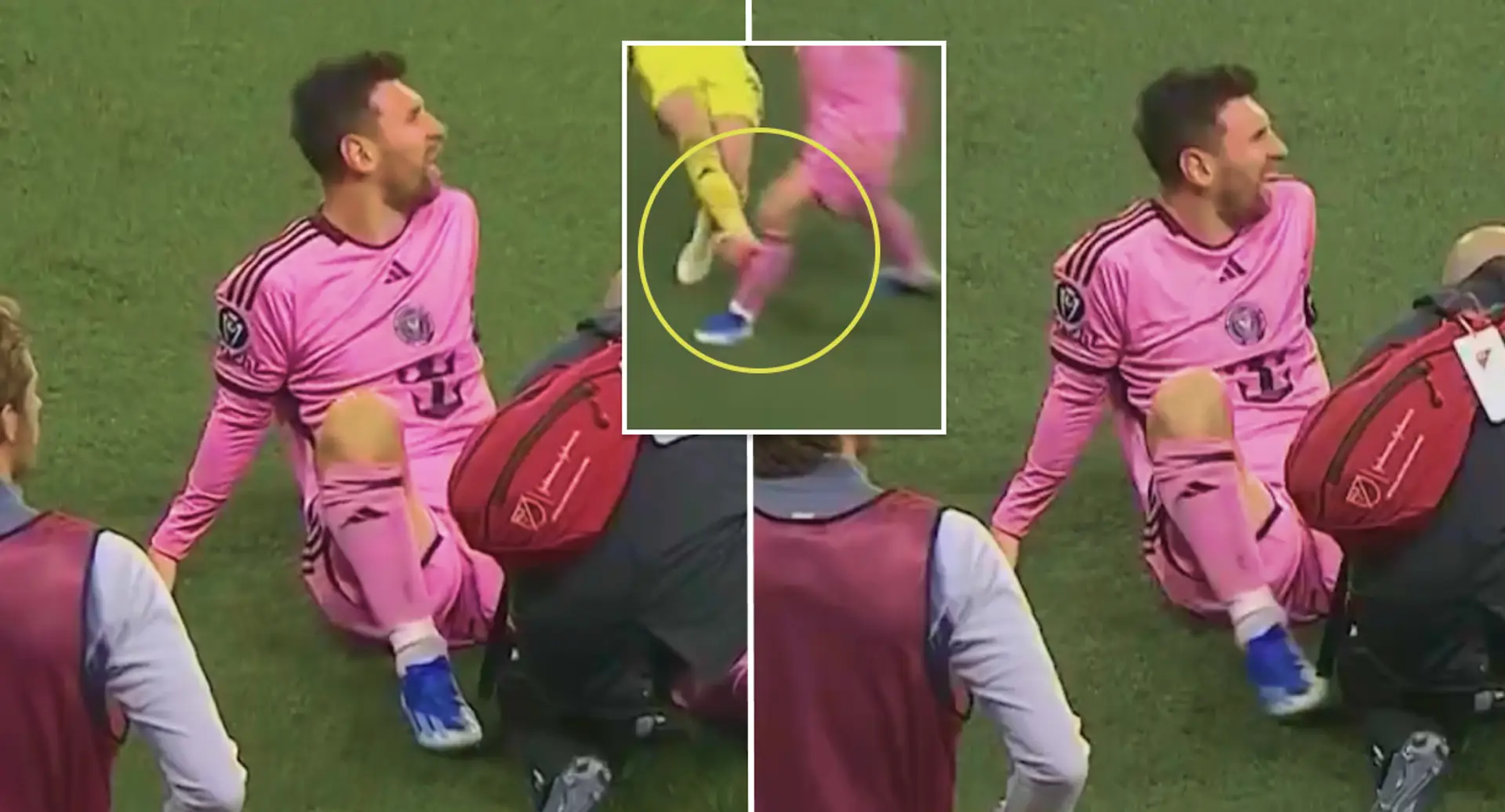 Leo Messi miraculously escapes horrific leg-breaking tackle v Nashville