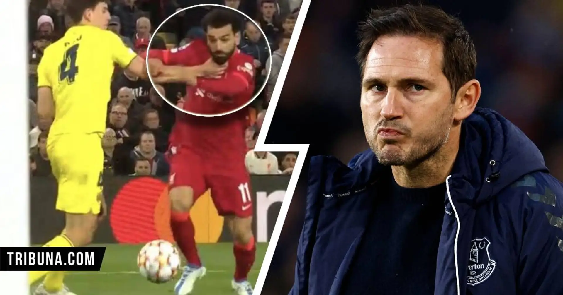 Will rival fans and Lampard complain now? Salah grabbed by his throat in Villarreal match but doesn't get penalty