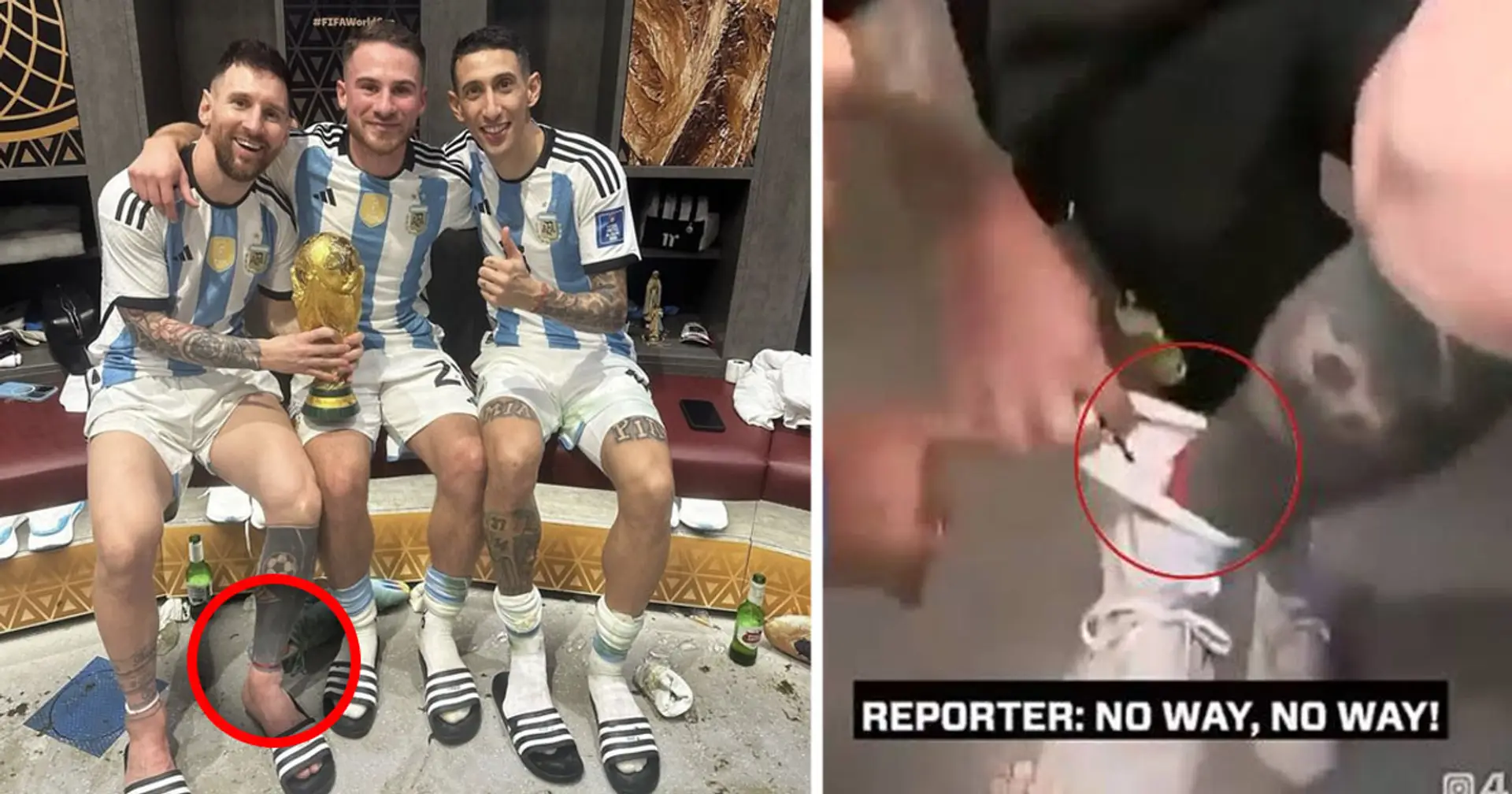 Repéré: Messi porte toujours le ruban porte-bonheur qui lui a été offert il y a 4 ans - cela fonctionne comme par magie sur celui qui le porte
