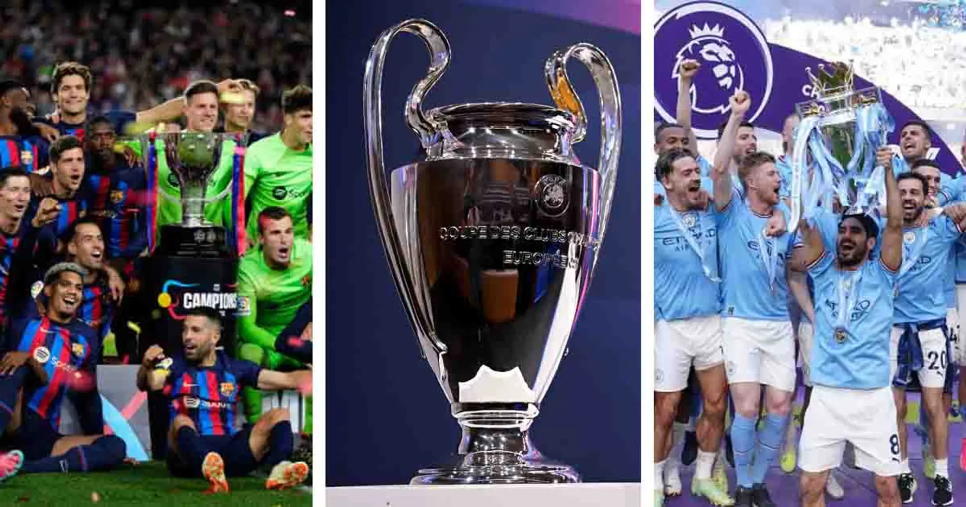 All the teams from top 5 leagues that have qualified for Champions League group stage named