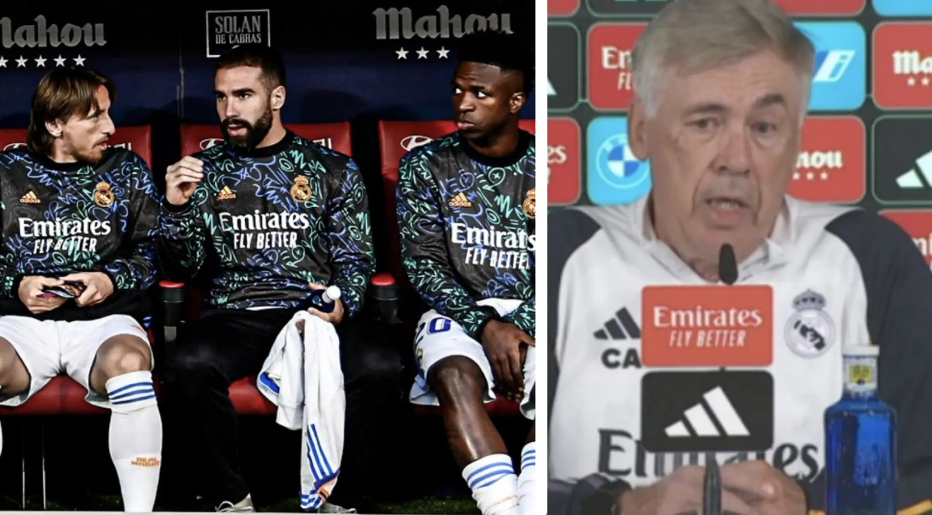"C'est toujours difficile" : Ancelotti révèle les deux joueurs qu'il "n’espérait pas" laisser sur le banc