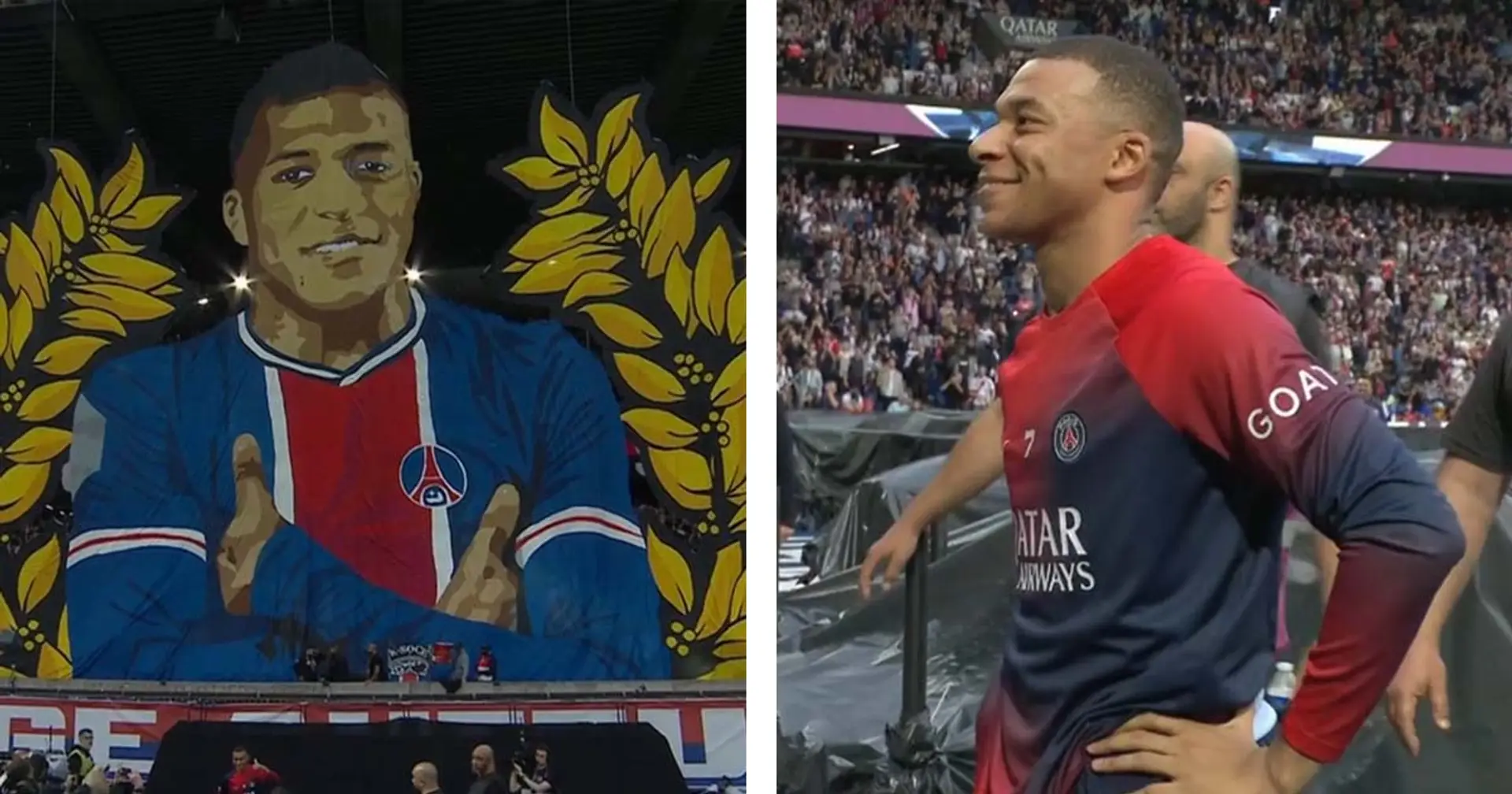 Le CUP déploie un immense tifo en hommage à Mbappé - la réaction du joueur est magnifique