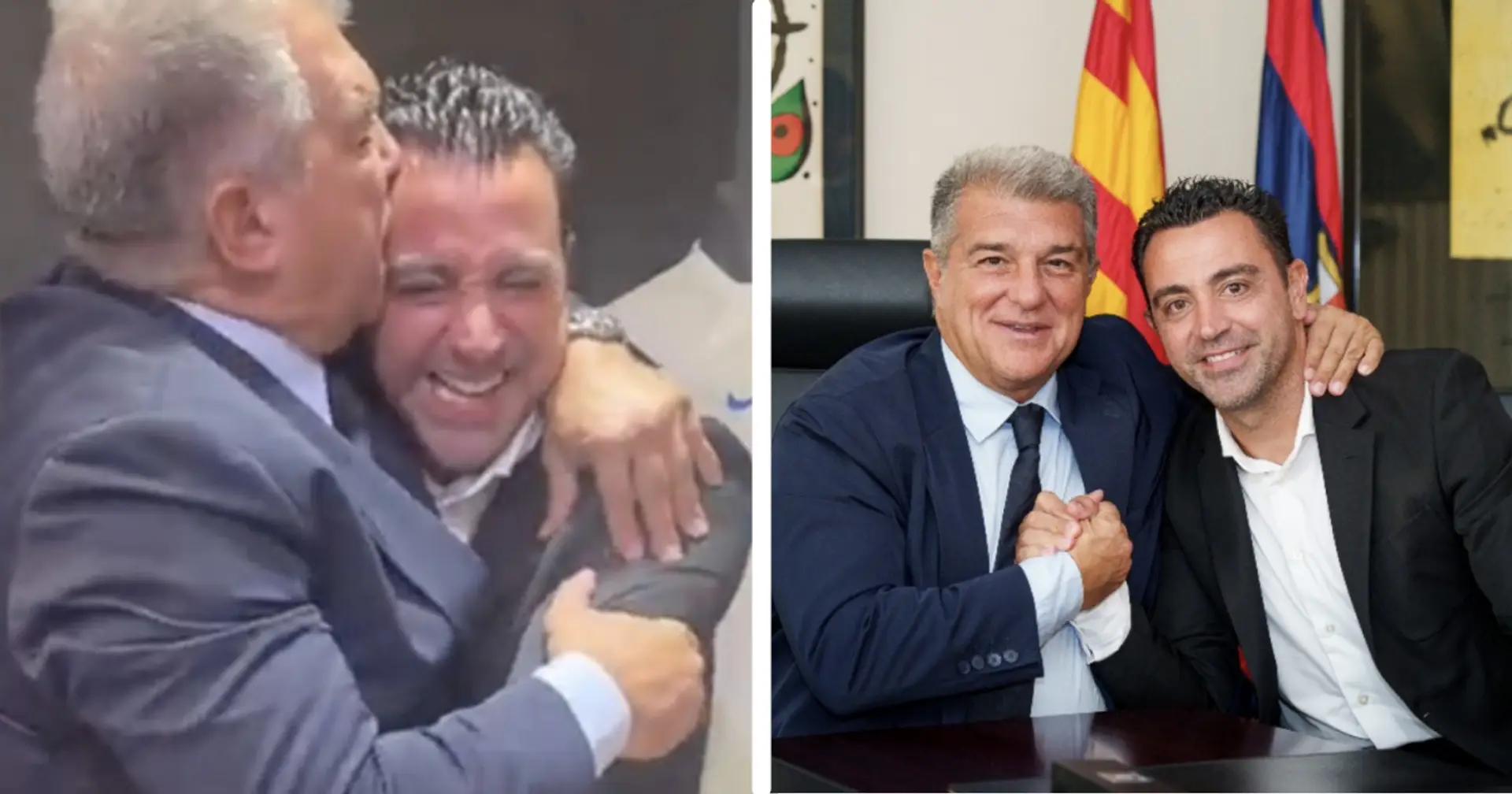 6 pics as Xavi signs new Barca deal – including Laporta's crazy kiss