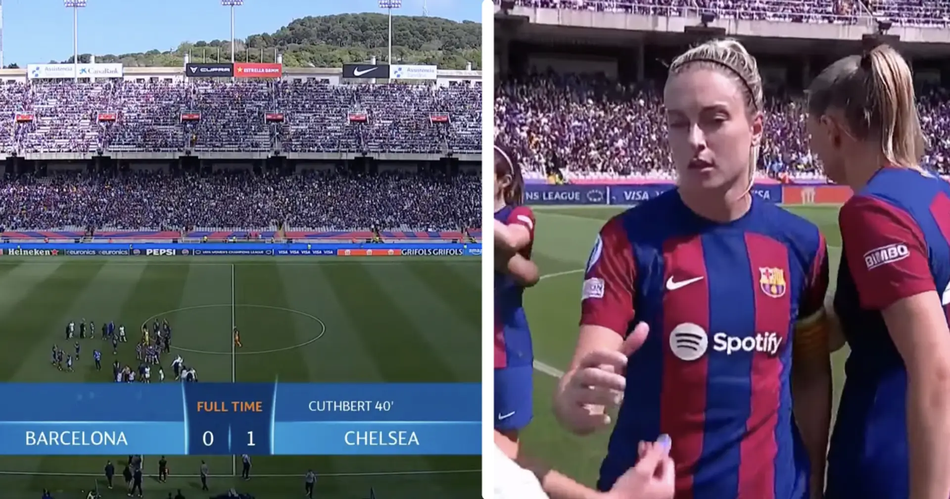 Barca Femeni LOSE to Chelsea in Champions League semis – first defeat in 335 days