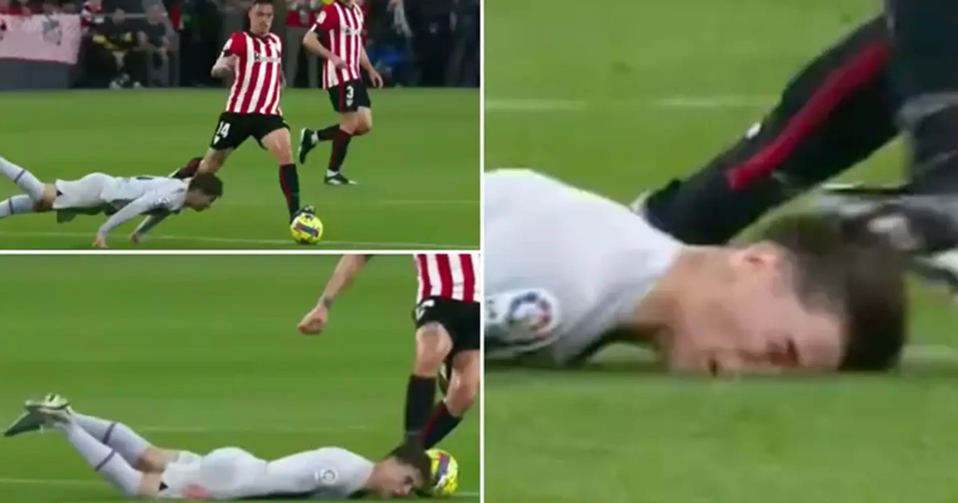 Gavi riskiert schwere Verletzungen mit "furchtlosem" Tackling per Kopf, Carles Puyol applaudiert ihm 
