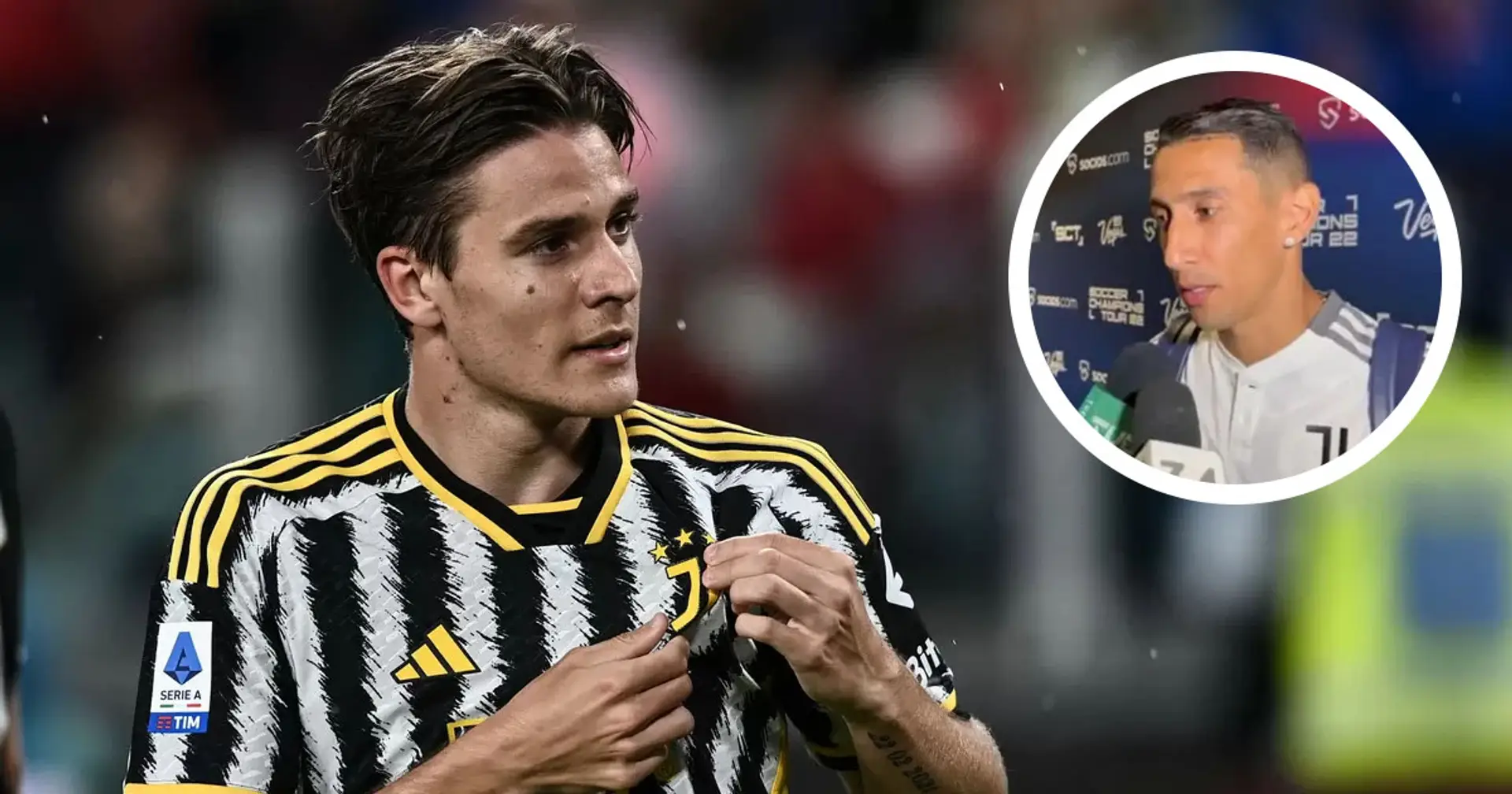 "La sorpresa alla Juventus è stato Fagioli", Di Maria esalta il giovane centrocampista e scomoda un paragone illustre
