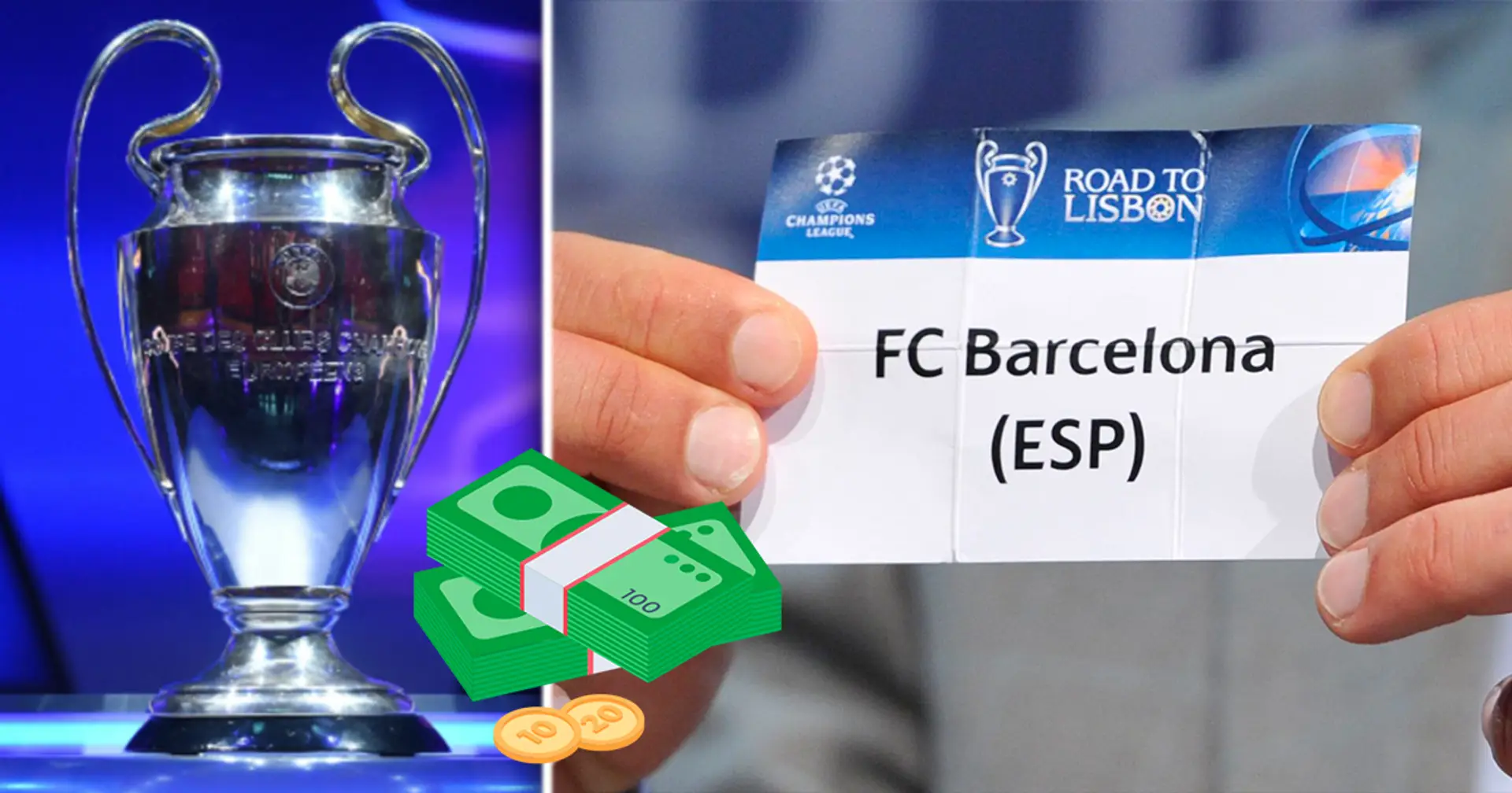 How much Barcelona will earn for Champions League participation and how it's compared to Europa League earnings